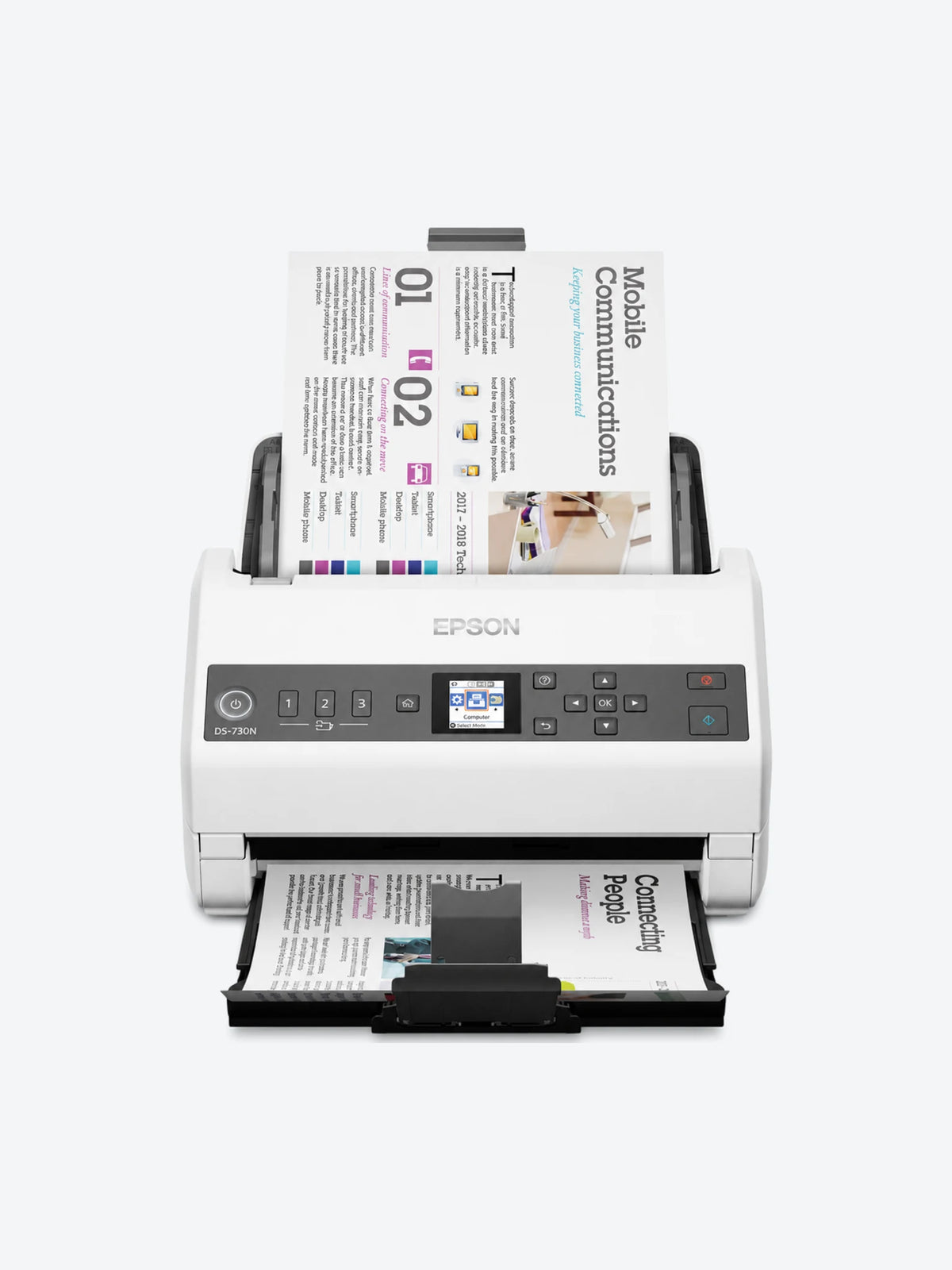 Escáner DS-730N Vertical ADF 100 Hojas Dúplex/40ppm/80ipm/Ethernet/CT4,500