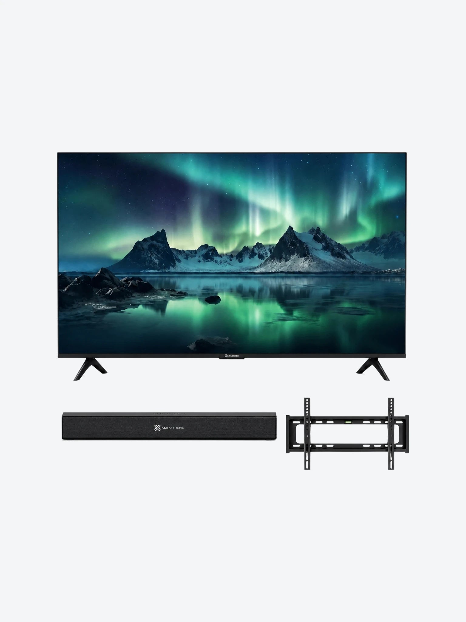 Combo de Sound Bar Klip Xtreme KSB-230 y Television Xiaomi TV A 50" 2026 63905 UHD 4K UHD GoogleTV BT360 / Wifi Color Negro con Bracket (Base) Para TV KLIP XTREME KPM-885-1