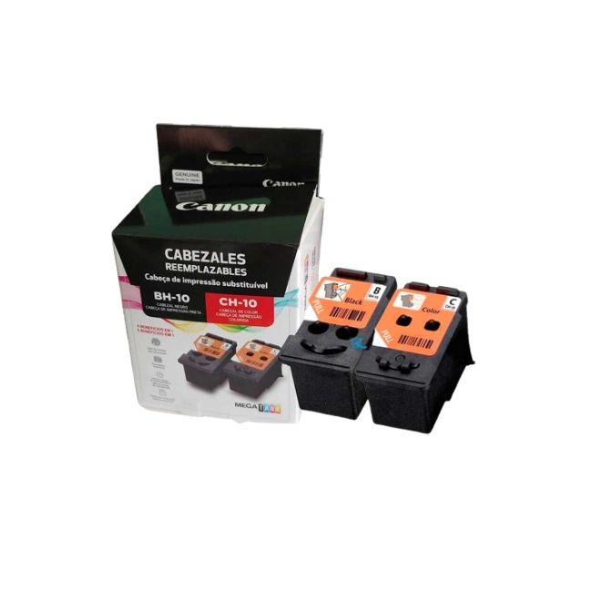 Kit Cabezales para impresora Canon 3418C004AA Color Negro BH-10 y Tricolor CH-10-1