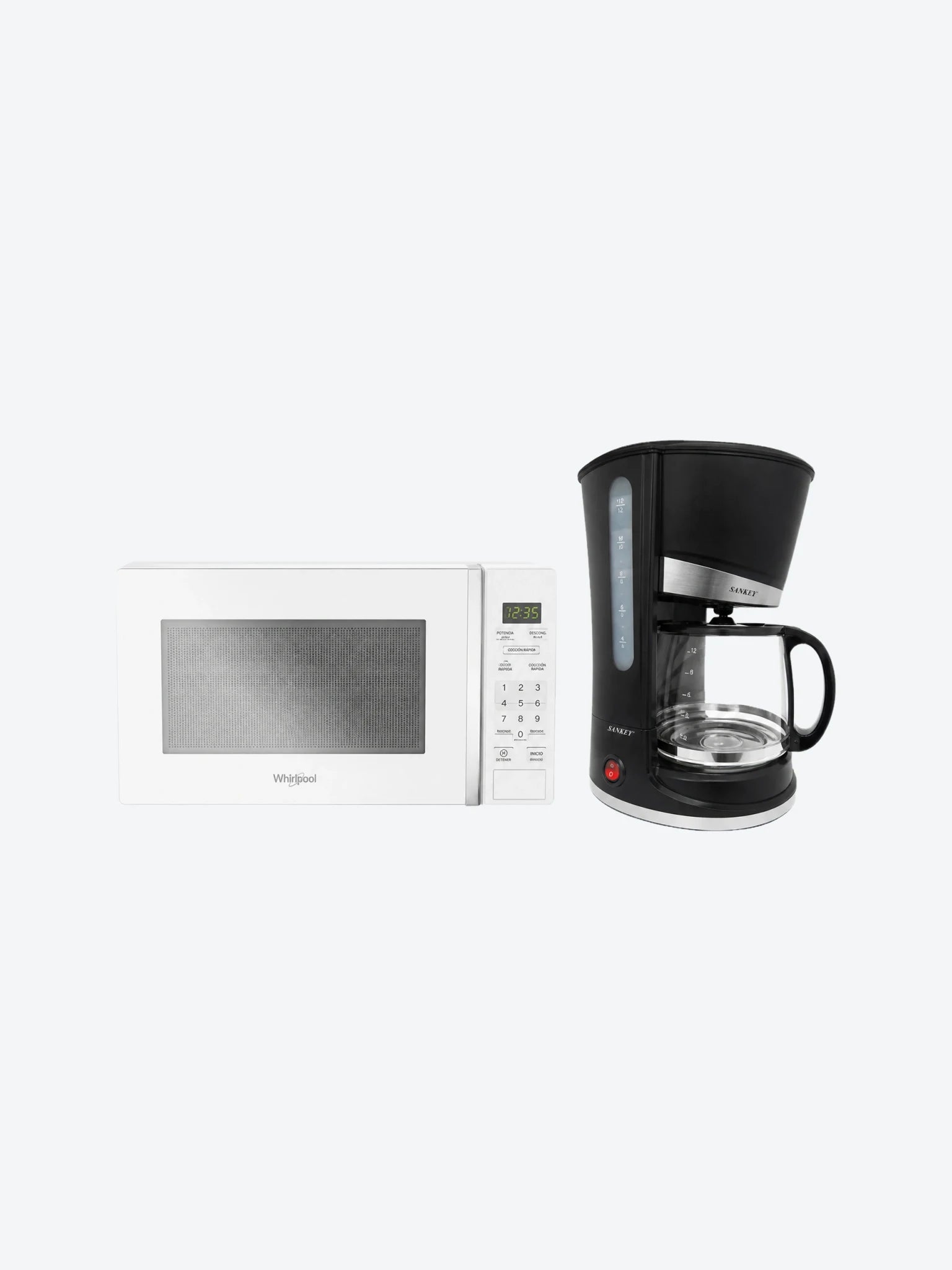 Electrodomésticos Dúo 9 - Microondas Whirlpool + Cafetera Sankey-1