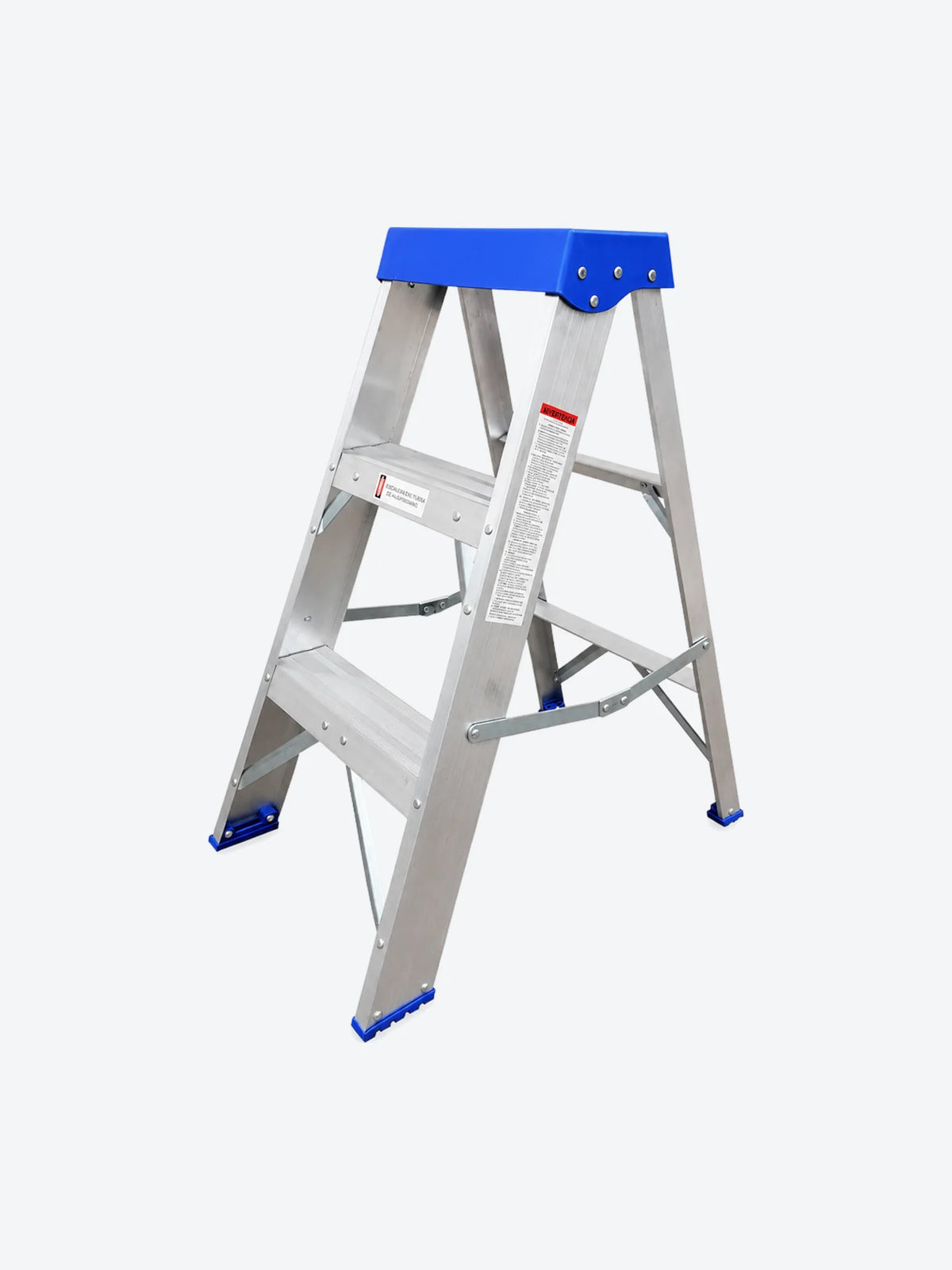 ESCALERA DE TIJERA 0.9 M DE 2 PELDANOS ALUMINIO SOPORTA HAST