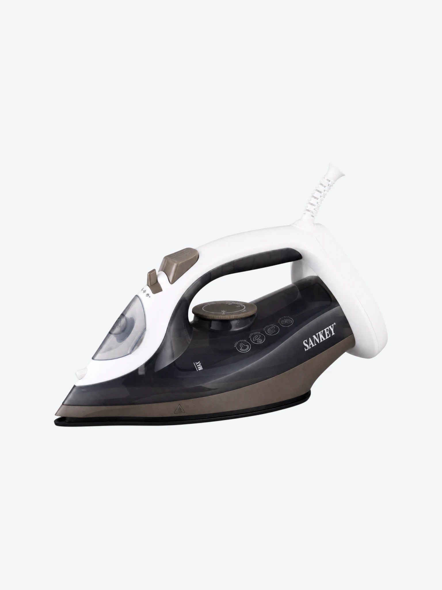 Plancha de Ropa Sankey PV-503 1000W Vapor Auto Limpieza Color Blanco con Negro-1