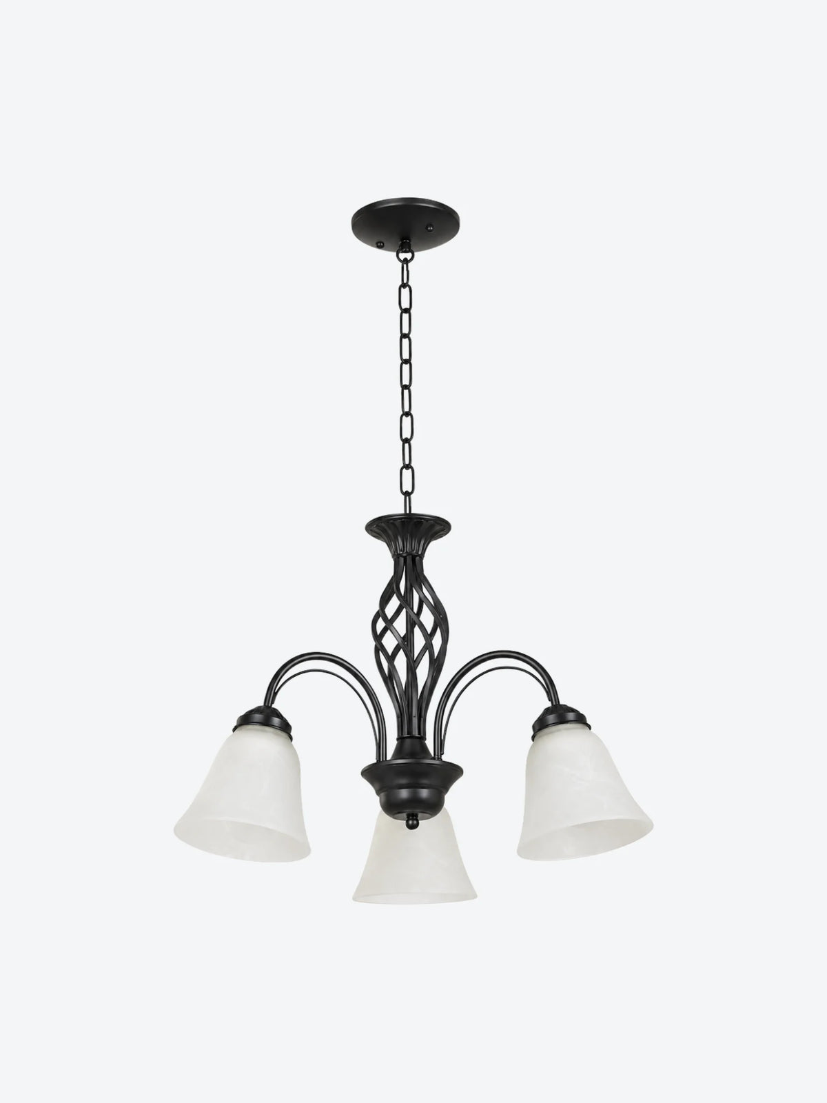 LAMP COLGANTE NEGRO 3LUCES E27 60W N/B