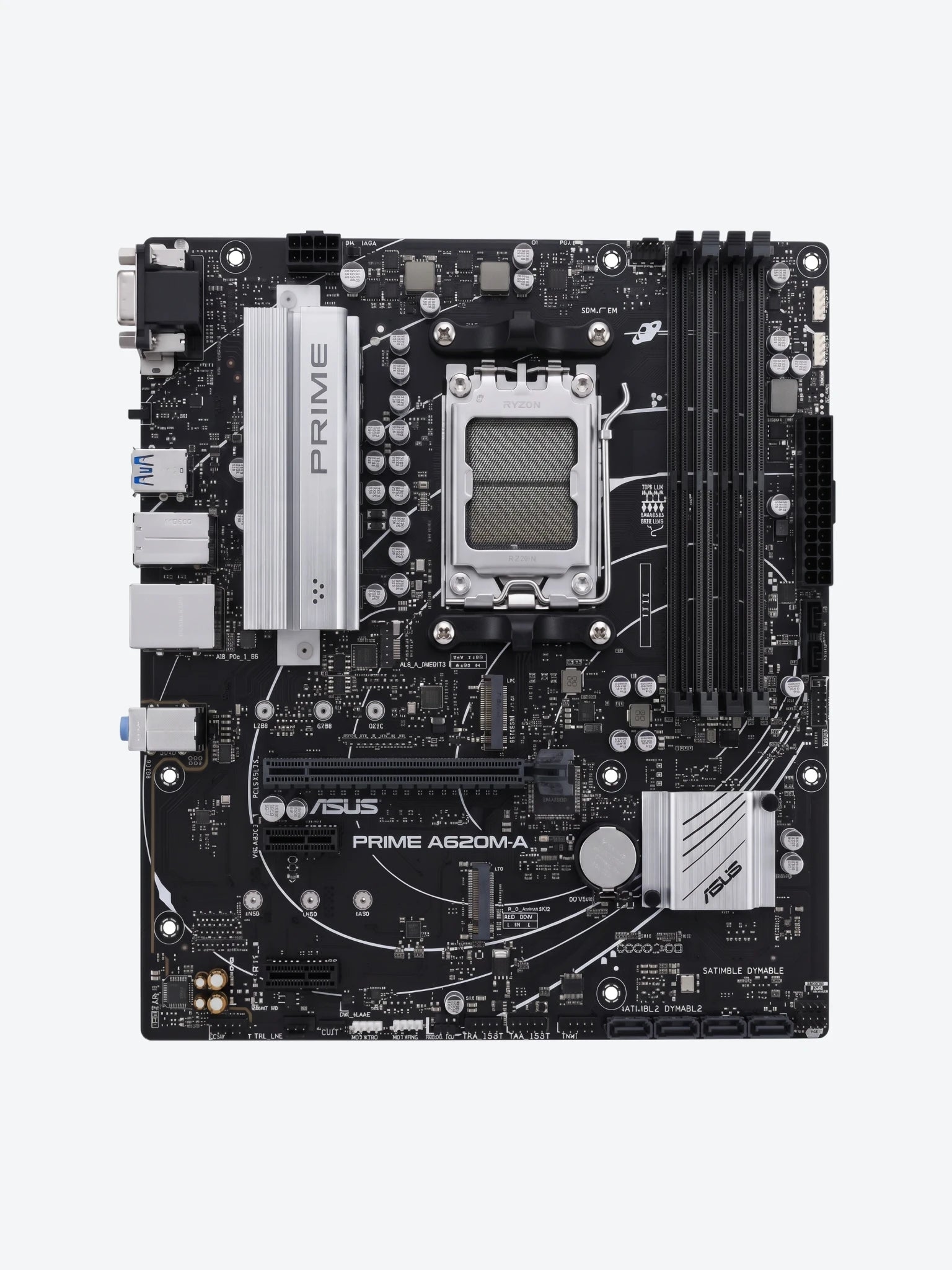 Tarjeta Madre Asus Prime A620M-A CSM AM5 AMD A620 4xDDR5 Pcle 4.0 DP/VGA/HDMI