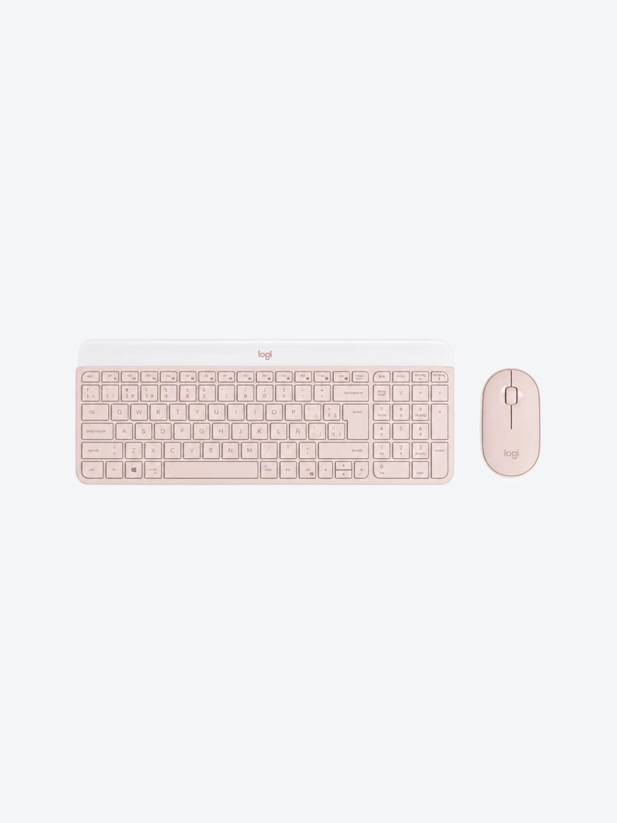 Logitech - Keyboard and mouse set - Spanish - Wireless - Rose-1