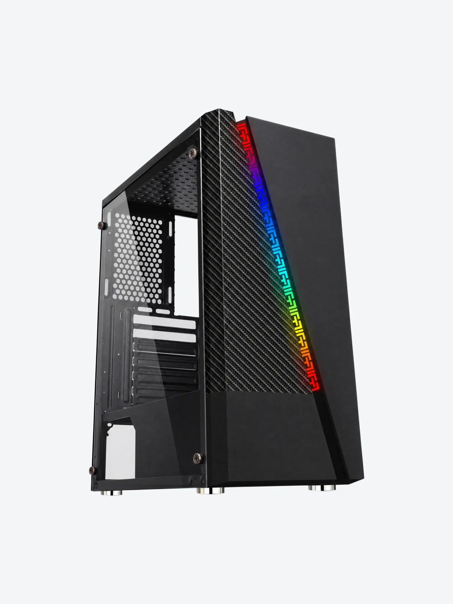 Case Gaming Eagle Warrior CG17AARA001C H430 Cristal Templado con RGB Color Negro