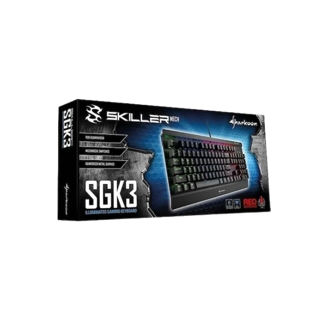 Teclado Sharkoon Skiller Mecanico SGK3 Azul US 4044951019946
