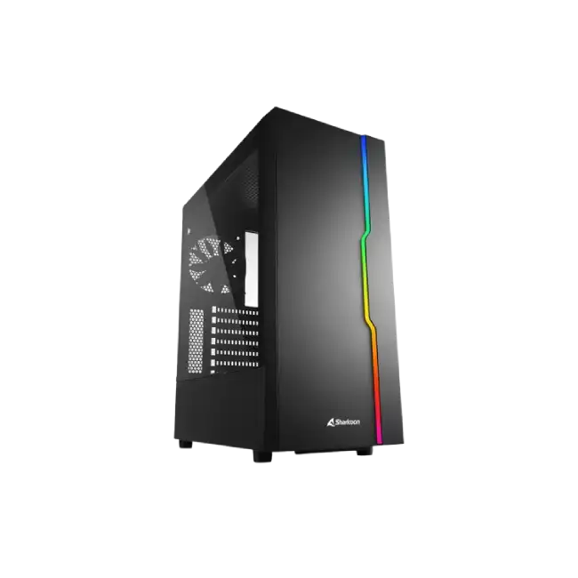 Case Gamer Sharkoon Slider ATX RGB 4044951029846 Vidrio Templado Color Negro-1