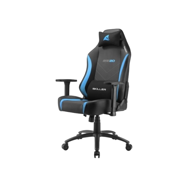 Silla Gamer Sharkoon SGS20 Color Negro con Azul 4044951034987-8
