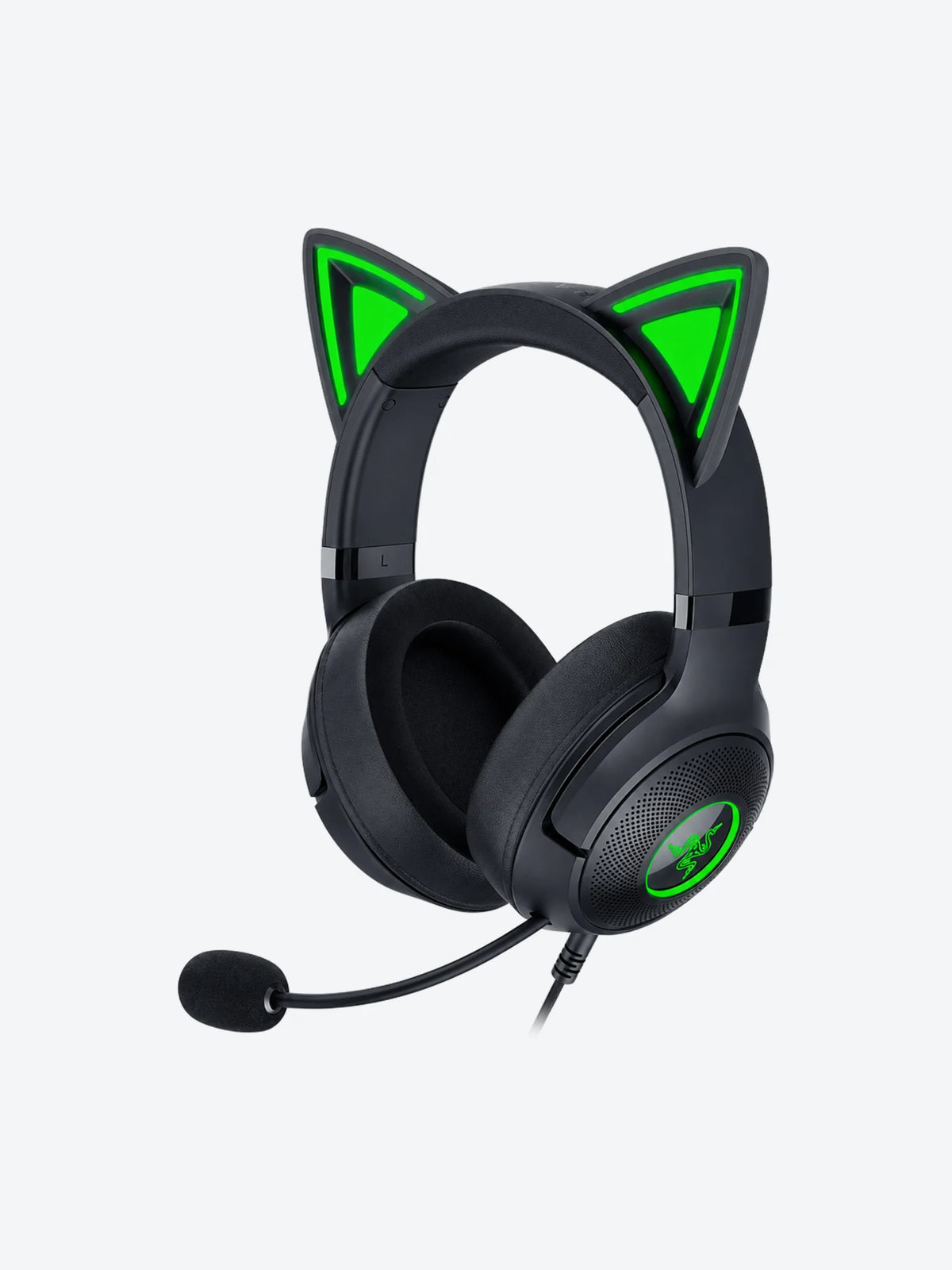 Razer Kraken Kitty V2 - Auricular - tamaño completo - cableado - USB - aislamiento de ruido - negro-1