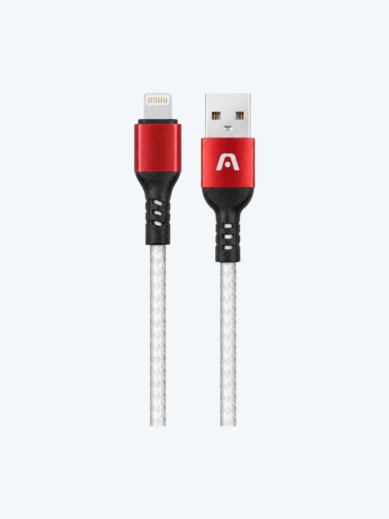 Cable Argom ARG-CB-0023WT Lightning a USB 2.0 Nylon Trenzado Color Blanco Metalico-1
