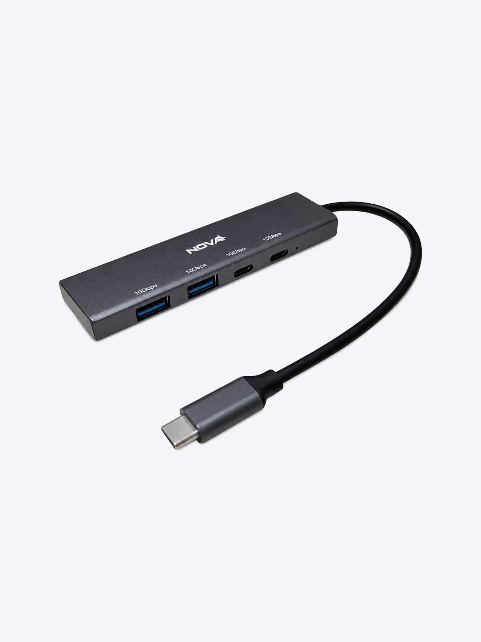 HUB NOVA AHB2S440001C USB-C 2 PUERTOS USB-A 3.2 Y 2 PUERTOS USB-C 3.2 10GBPS MICRO 5V