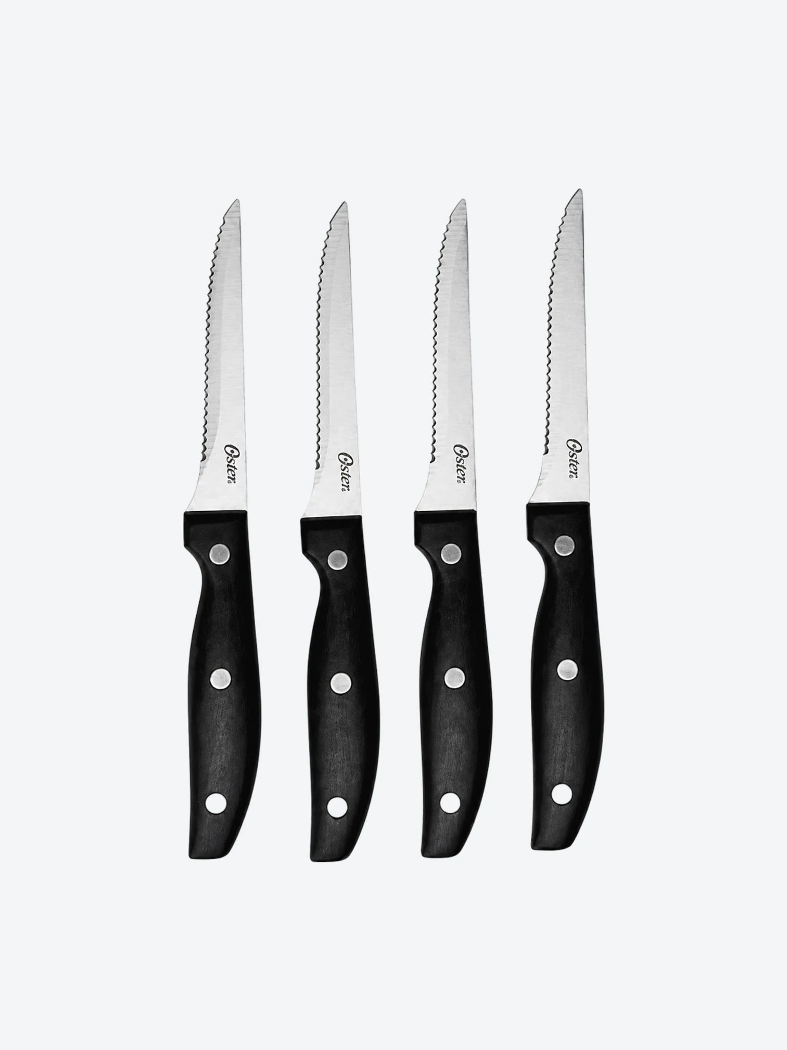 JUEGO DE 4 CUCHILLOS PARA CARNE, DE ACERO INOXIDABLE, OS MOCCASIN
