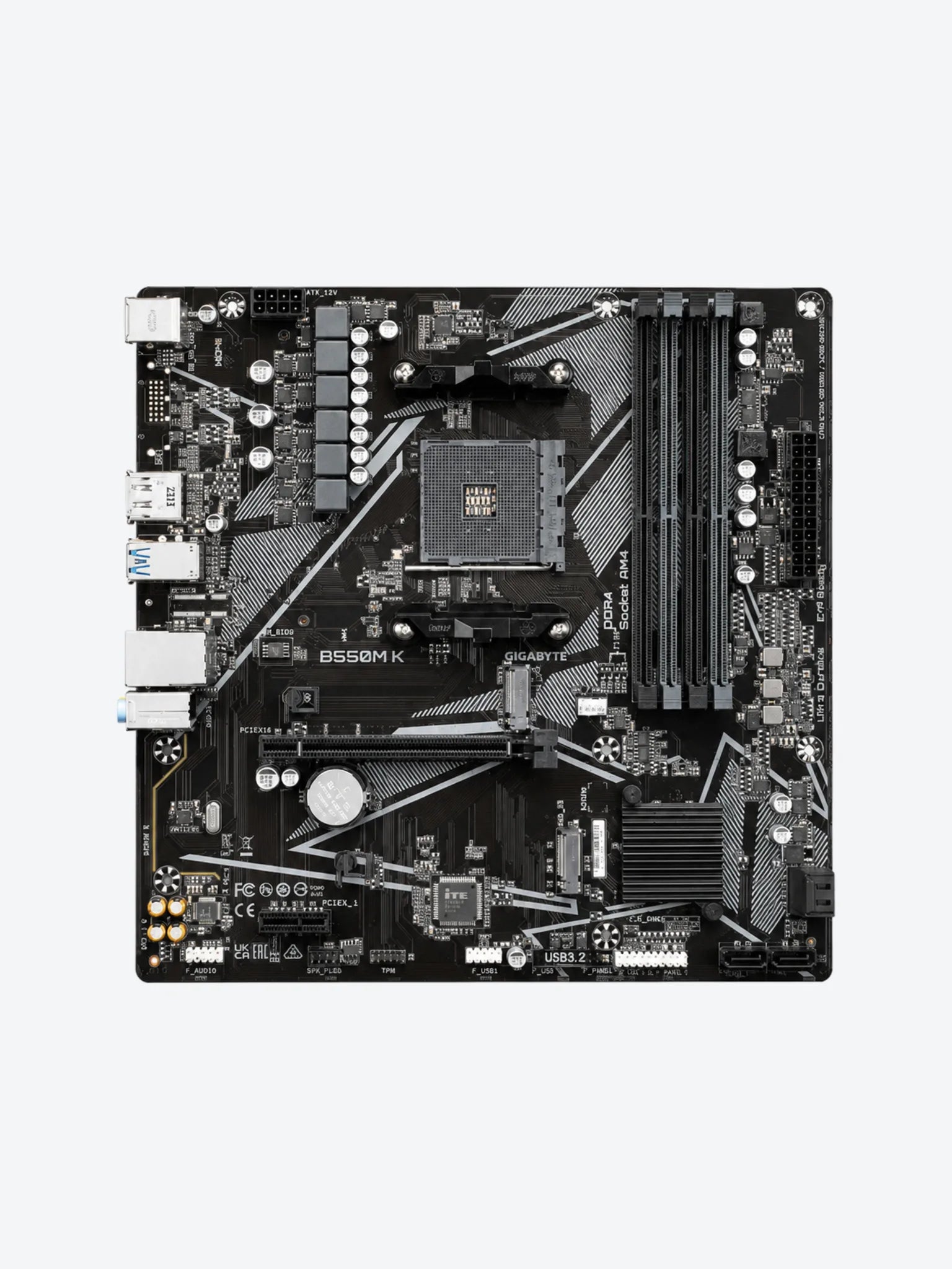 TARJETA MADRE GIGABYTE B550M K AM4 MICRO-ATX DDR4