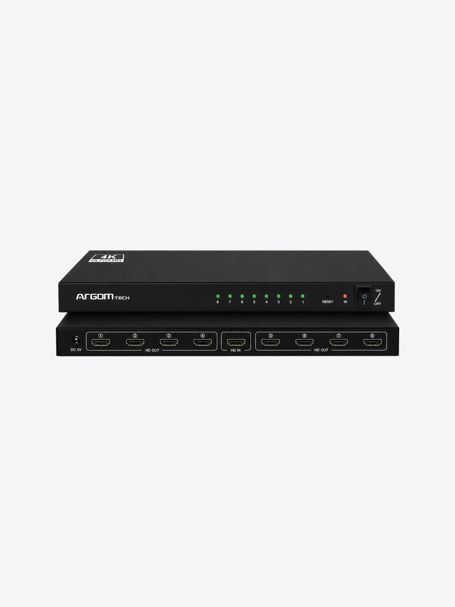Splitter Argom ARG-AV-5118 1 Entrada 8 Salidas 4K Ultra HD 225MHz-1