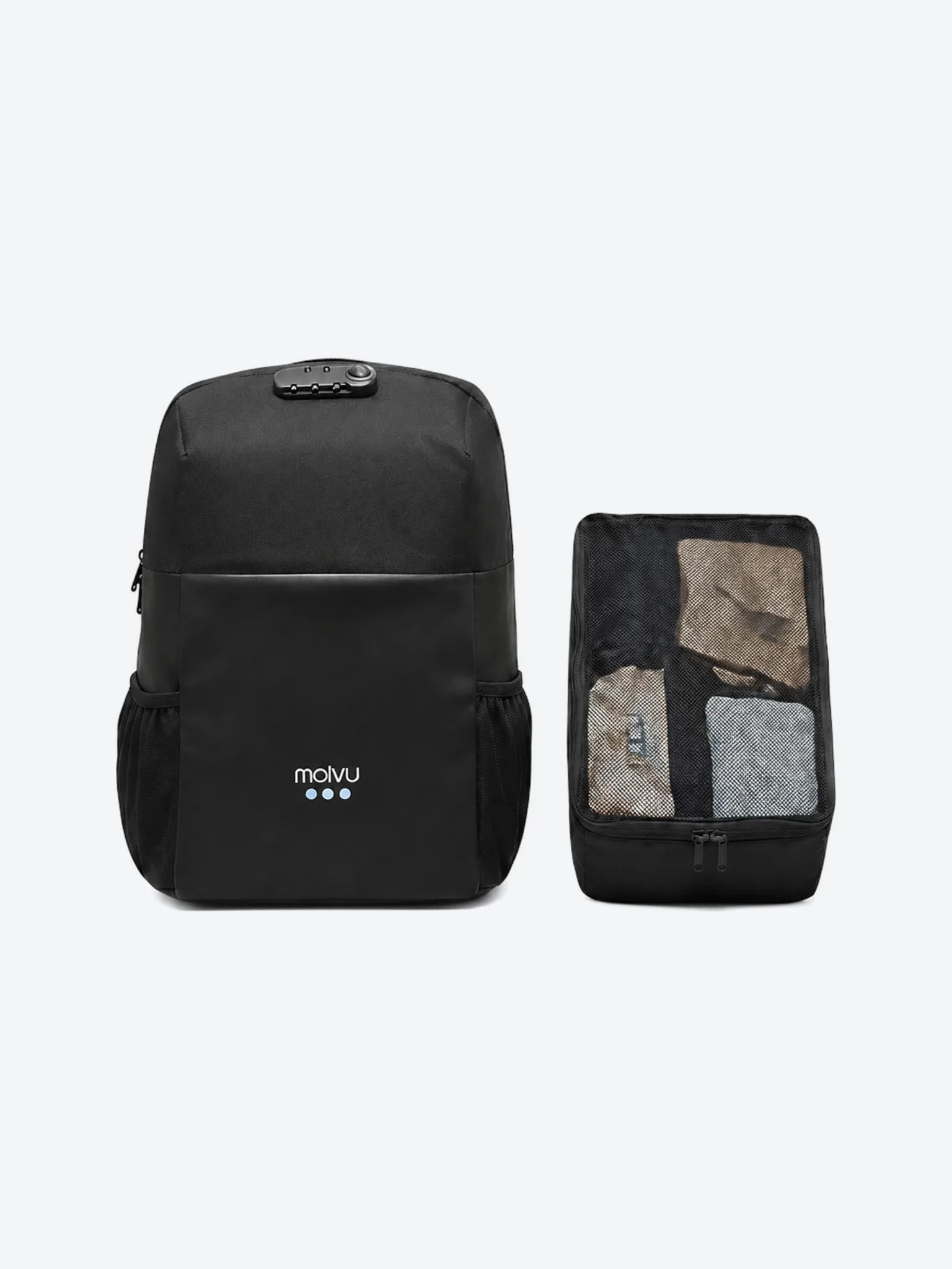 mochila go negra + organizador | Molvu