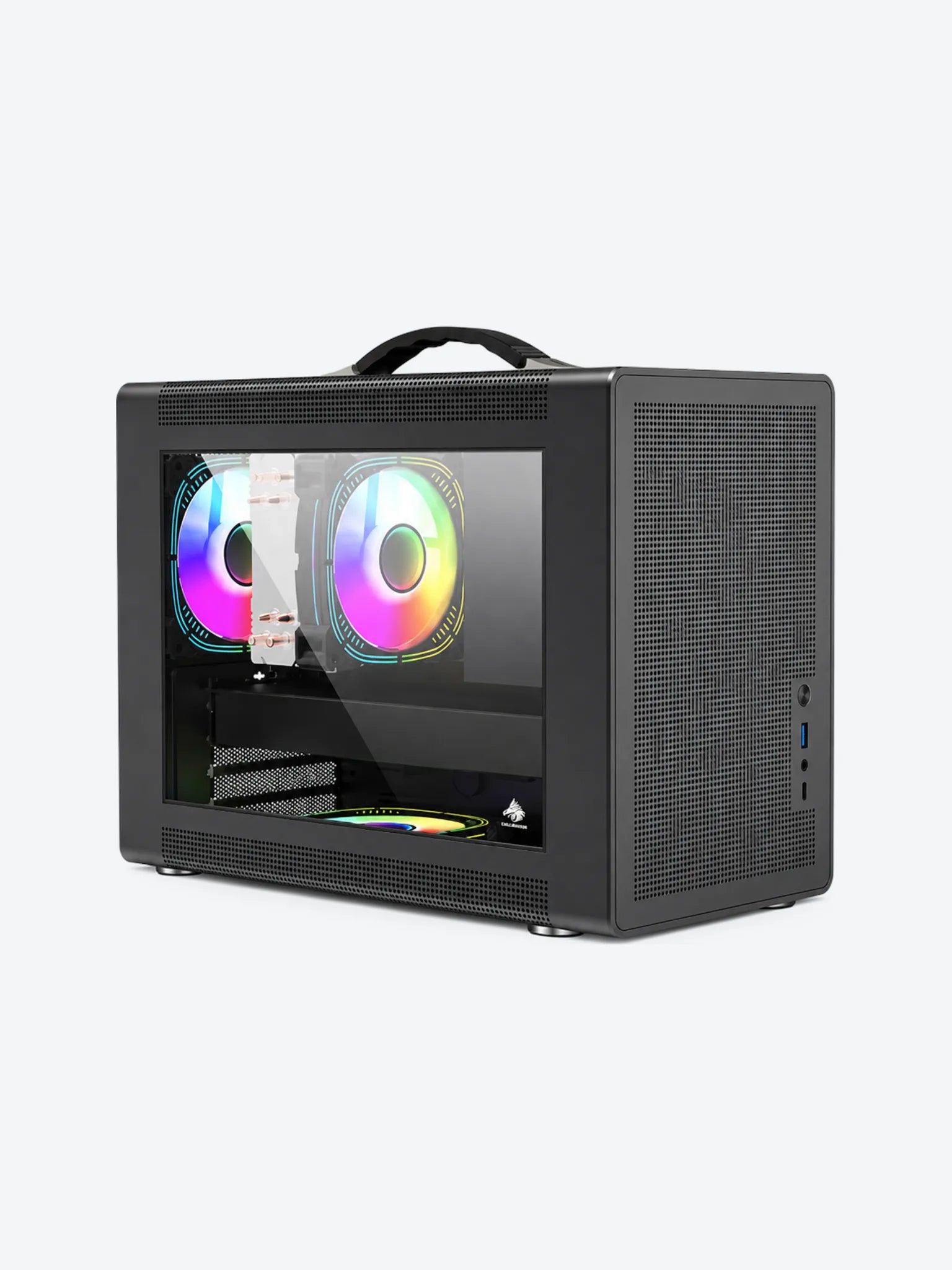 Case Gaming Eagle Warrior CG10Z7RA001C Micro ATX Frontal MESH Vidrio Templado con RGB Color Negro