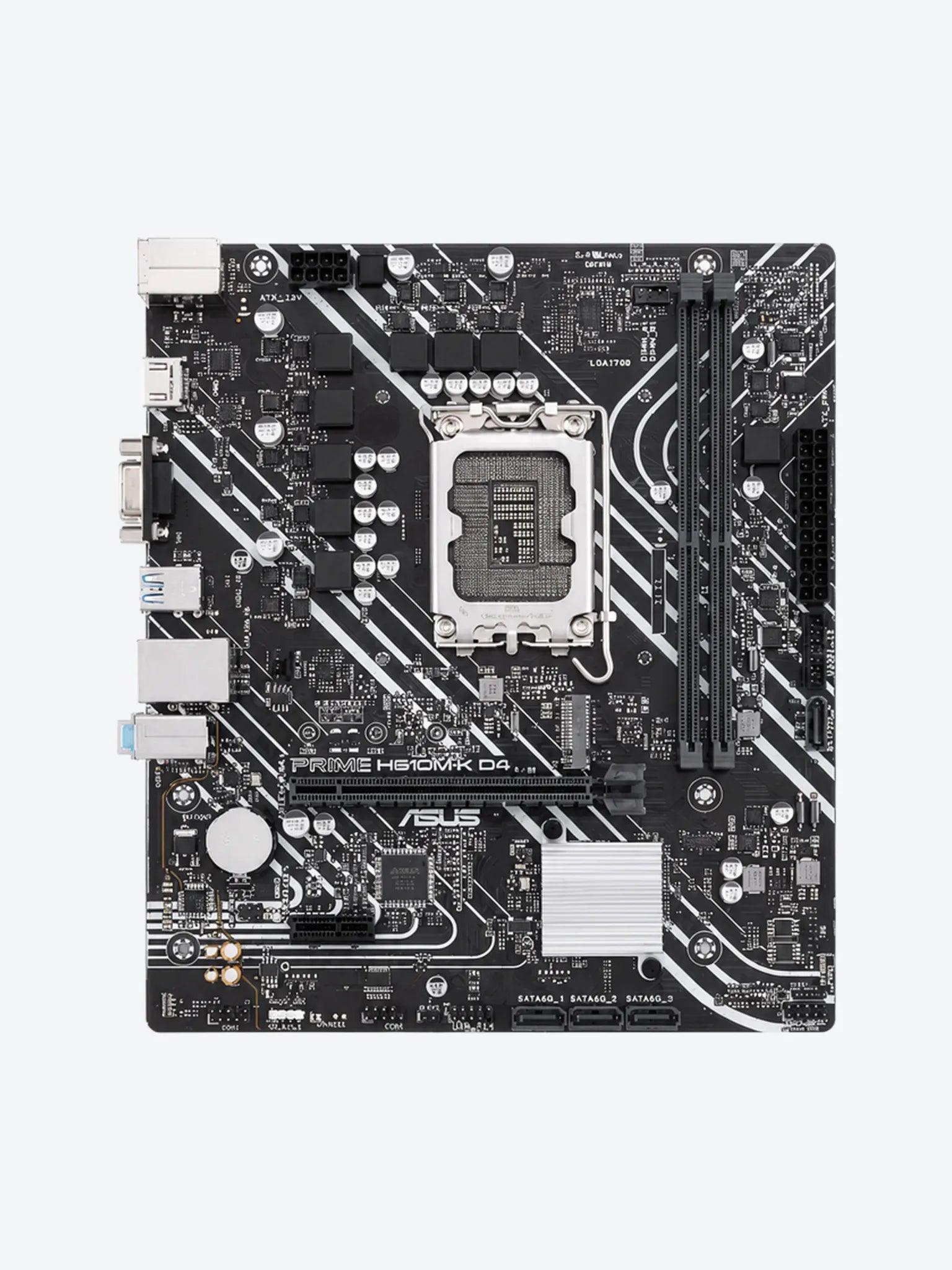 Tarjeta Madre Asus Prime H610M-K D4 90MB1A10-M0EAY0 LGA1700 Intel H610 2*DDR4 Pcle x16 3.2 SATA HDMI/D-Sub
