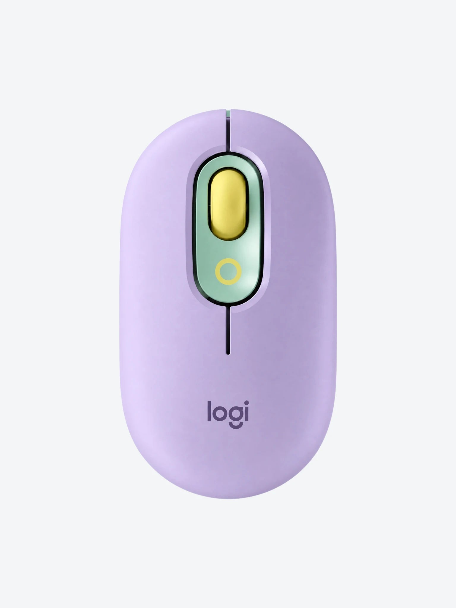 Mouse Logitech Pop Con Emoji Personalizado 4 Botones Inalambrico Bluetooth Color Lila con Menta