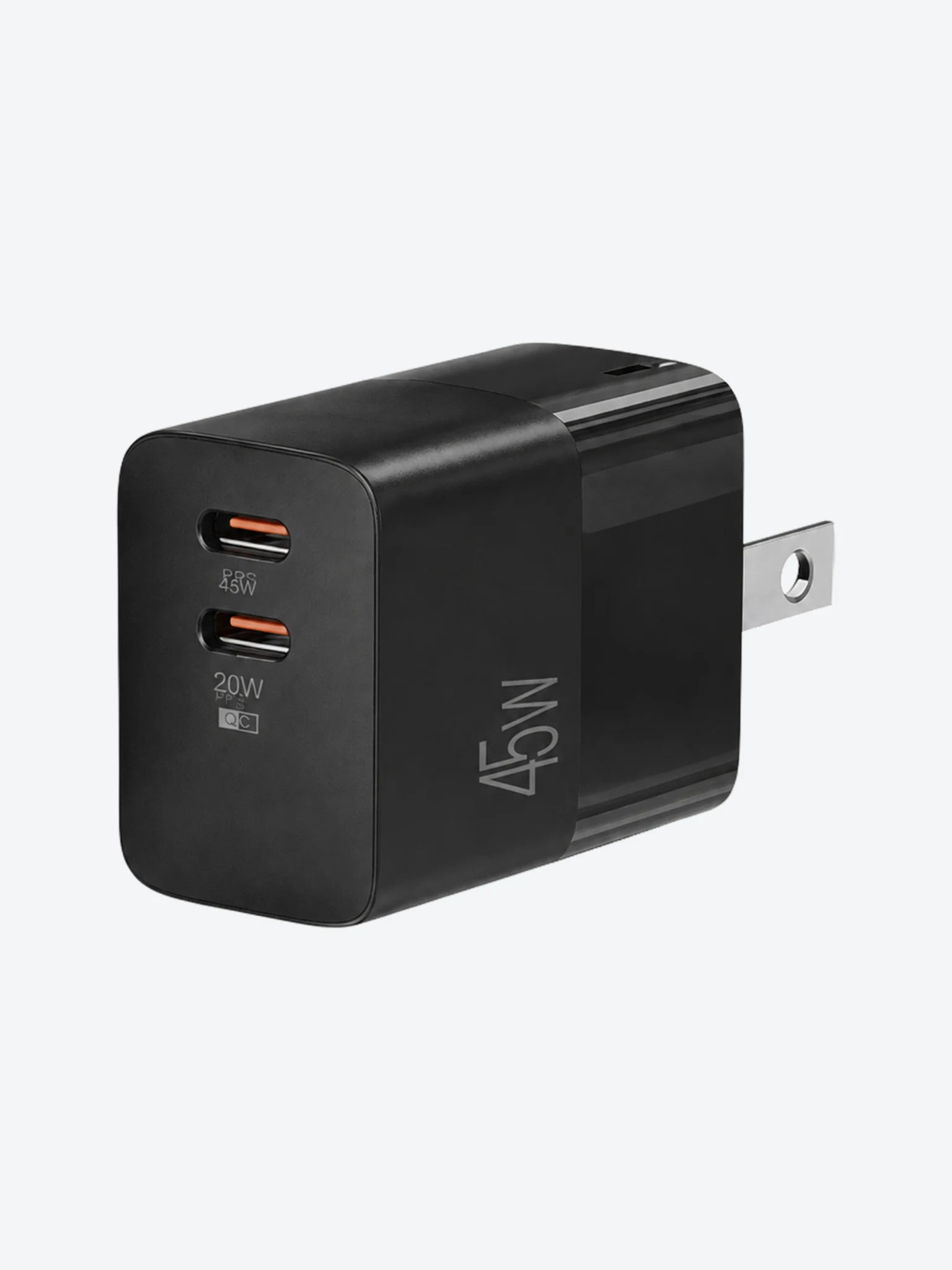 VOLTA P5 GAN II 45W DUAL TYPE-C CON CARGADOR DE PARED CON ENCHUFE PLEGABLE-1