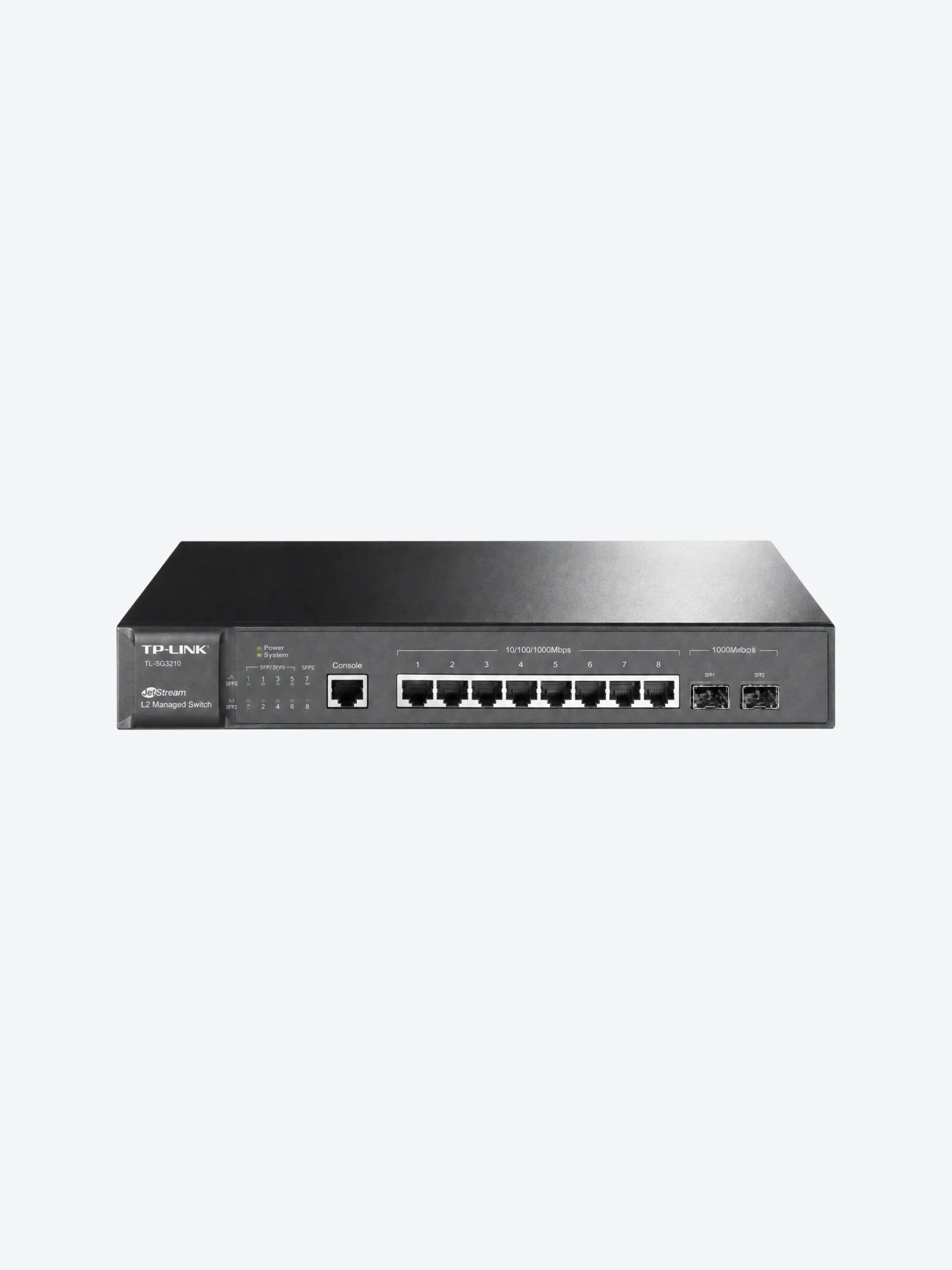 Switch TP-Link TL-SG3210 Administrable L2 de 8 Puertos Gigabit con 2 Ranuras SFP JetStream