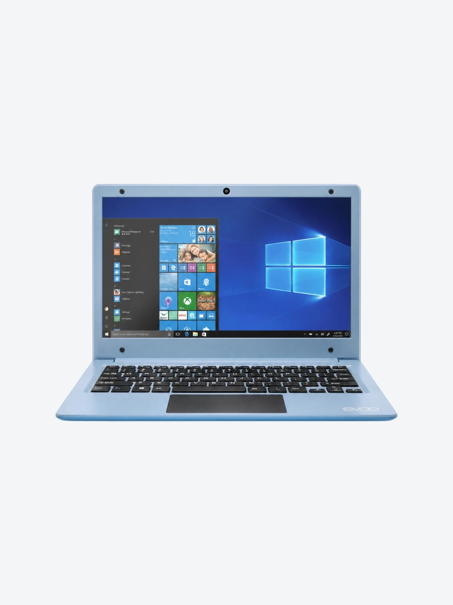 LAPTOP EVOO CELERON DUAL-CORE N4000 1.1GHZ 64GB EMMC 4GB 11.6" 1366X768 W10 S COLOR AZUL SEMINUEVA