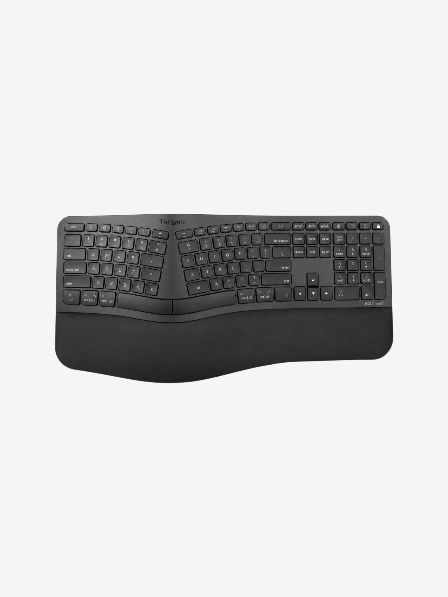 Teclado Targus AKB871US Ergonomico EcoSmart Inalambrico Bluetooth en Ingles Color Negro