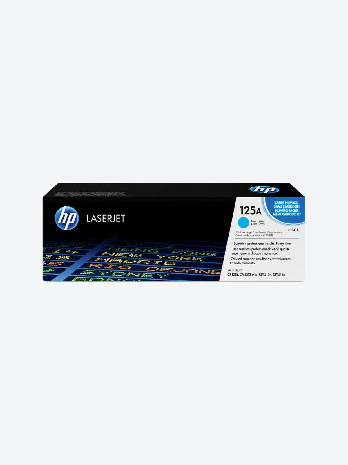 HP 125A - Cián - original - LaserJet - cartucho de tóner (CB541A) - para Color LaserJet CM1312 MFP, CP1215, CP1217, CP1515n, CP1518ni-1