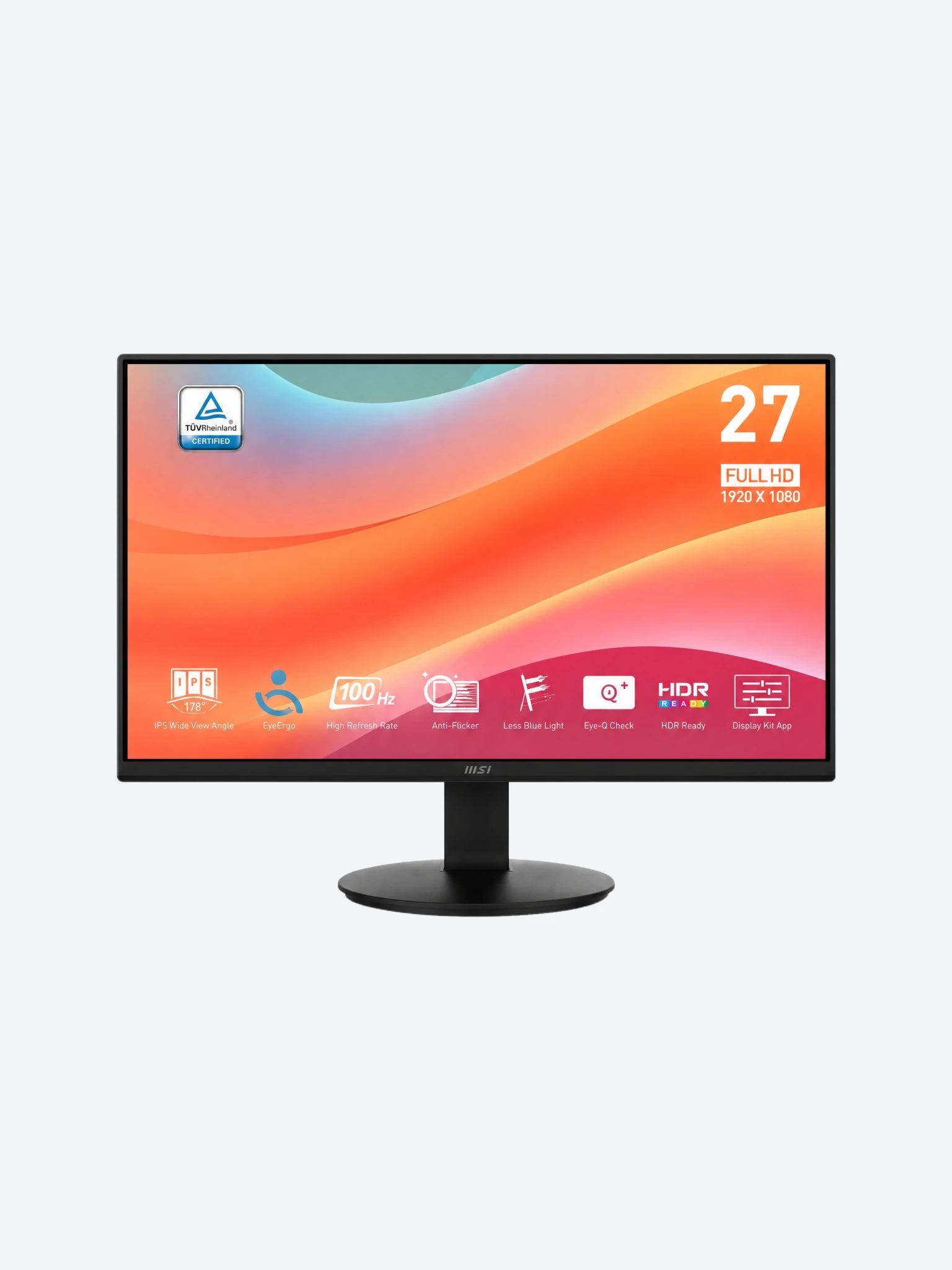 Monitor Gaming MSI 27" PRO MP272L  9S6-3PD6CT-004  1920x1080  100Hz  1MS HDMI Color Negro