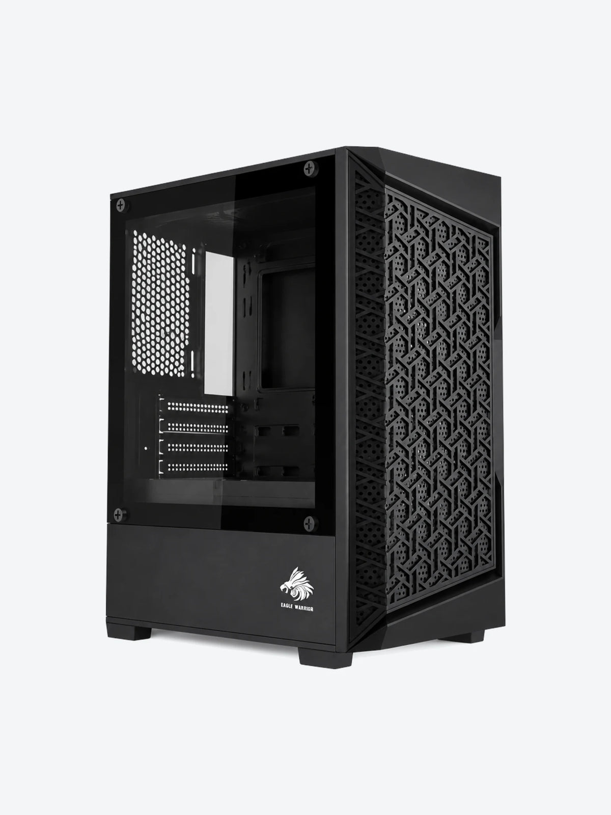 CASE EAGLE WARRIOR CG09J2RA001C MINI TOWER SIN VENTILACIÓN INCLUIDA CON PANEL LATERAL NEGRO-1