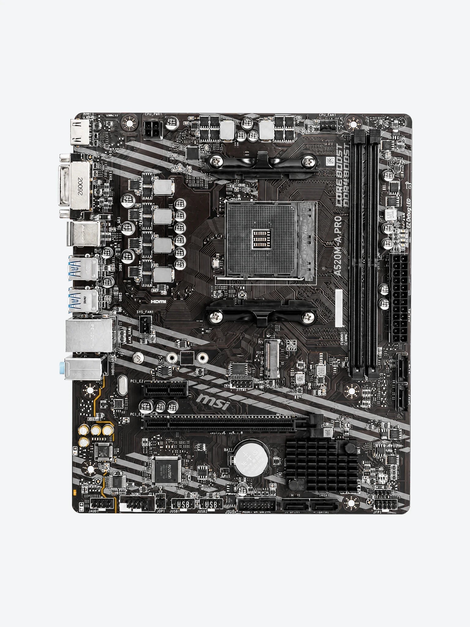 Tarjeta Madre MSI A520M-A Pro 911-7C96-031 AMD PCI Express 3.0 NVMe SSD Ready Soporta 4K-1