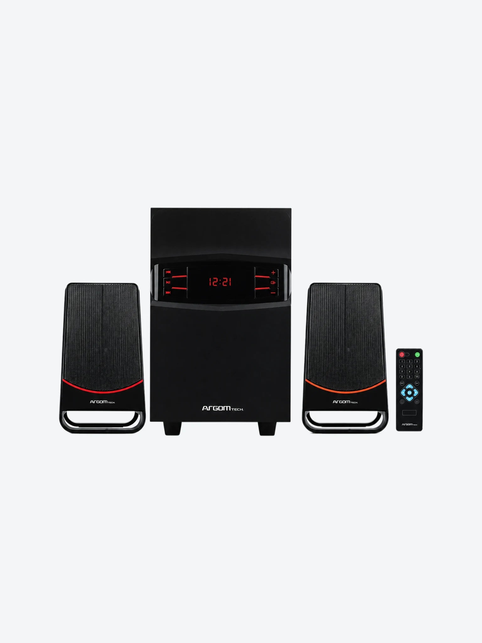 Sistema de Altavoces Argom ARG-SP-3540BK SoundBass 2.1 Inalambrico 40W USB MicroSD LED