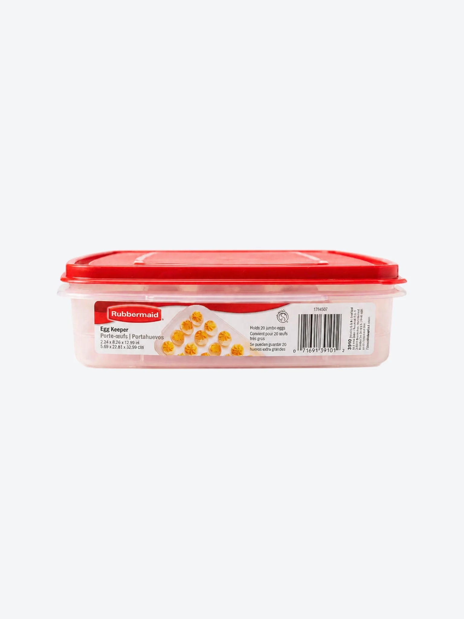 Rubbermaid Huevera Rectangular Tapa Roja