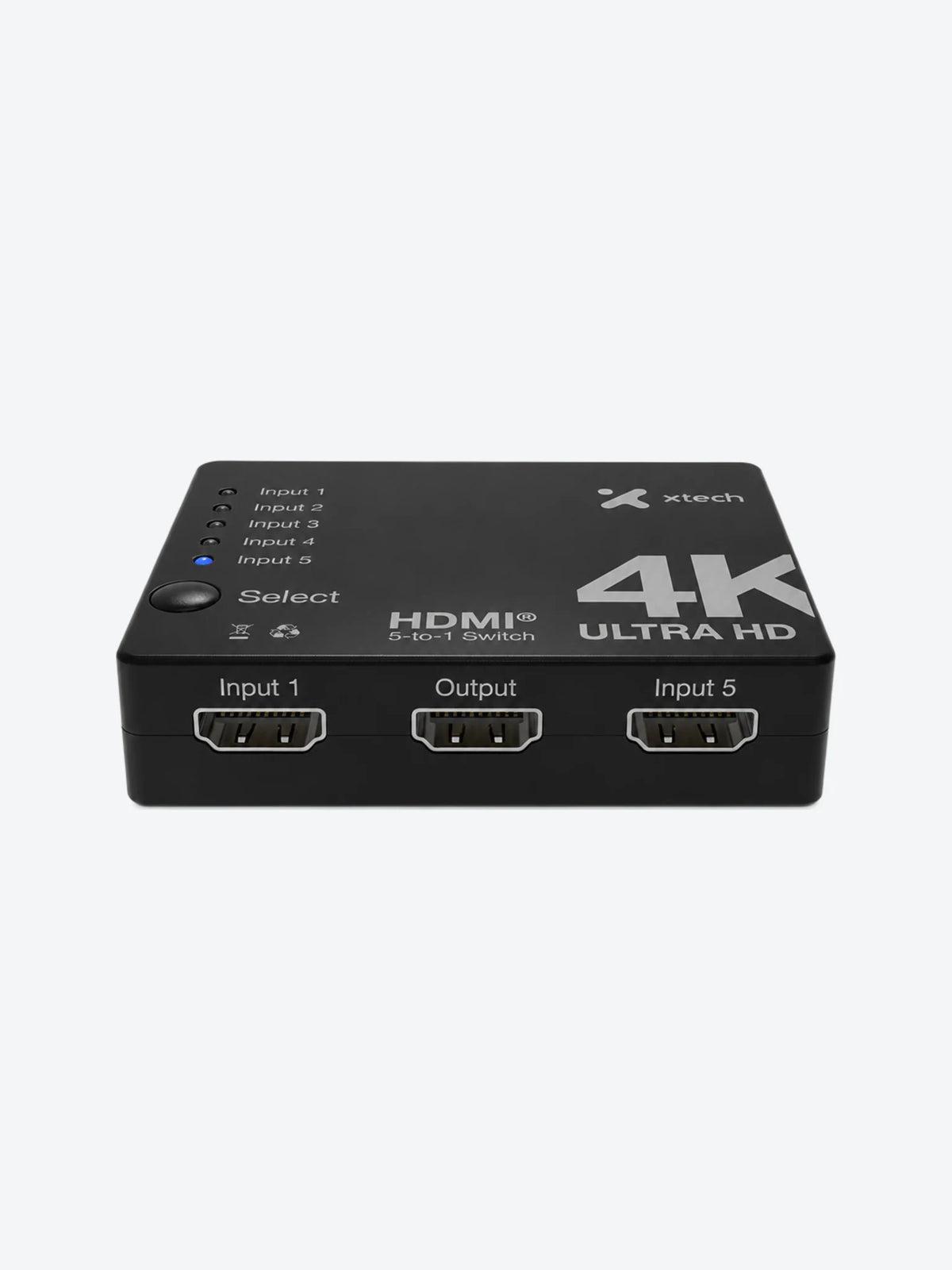 Xtech - 5-port to 1 HDMI switch - 4KUHD w remote control XHA-430
