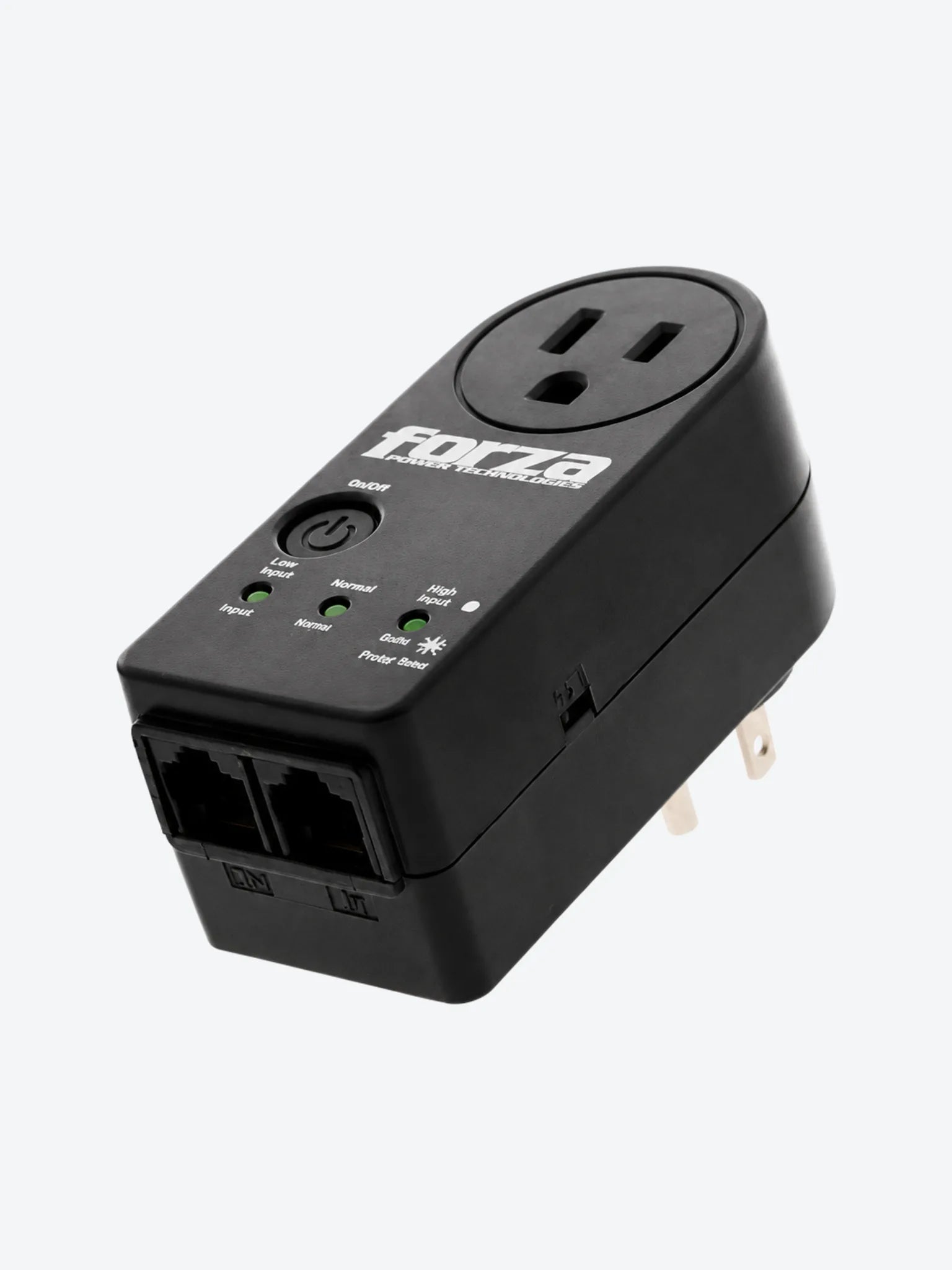 surge zion 2k10 supresor sobrevoltaje 110v us 1 rj45 1 salida rango voltaje 90-140 vac proteccion picos imax 18000a color negro | Forza