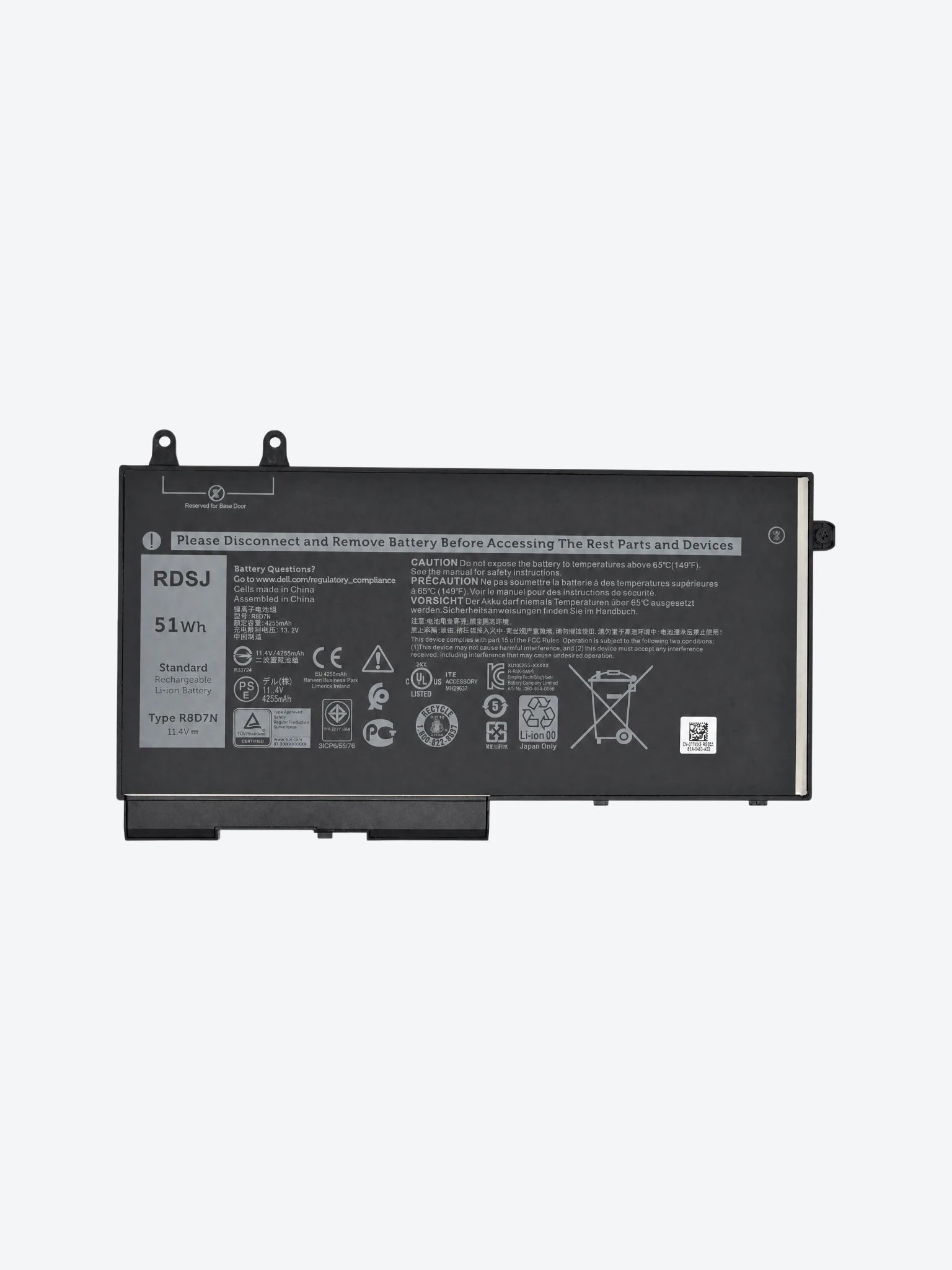 Bateria  Para Laptop Dell Latitude R8D7N - 51Wh