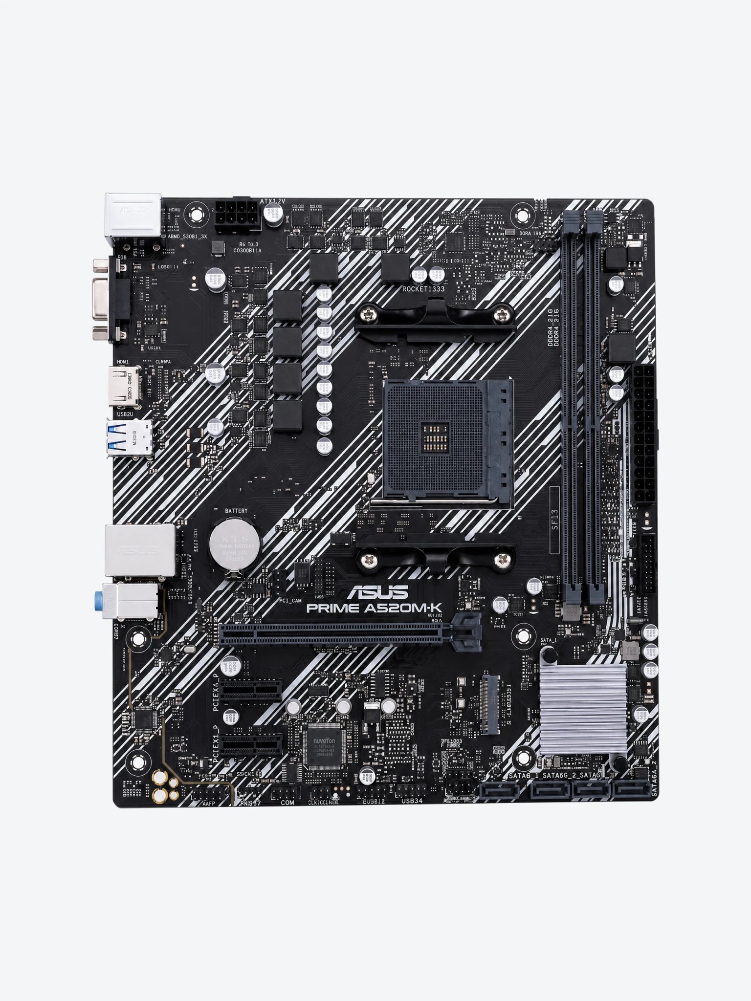 Motherboard Asus A520M-K 90MB1500-M0EAY0 AM4 2 DDR4 M.2 PCIe USB 3.2 7.1 CH Audio