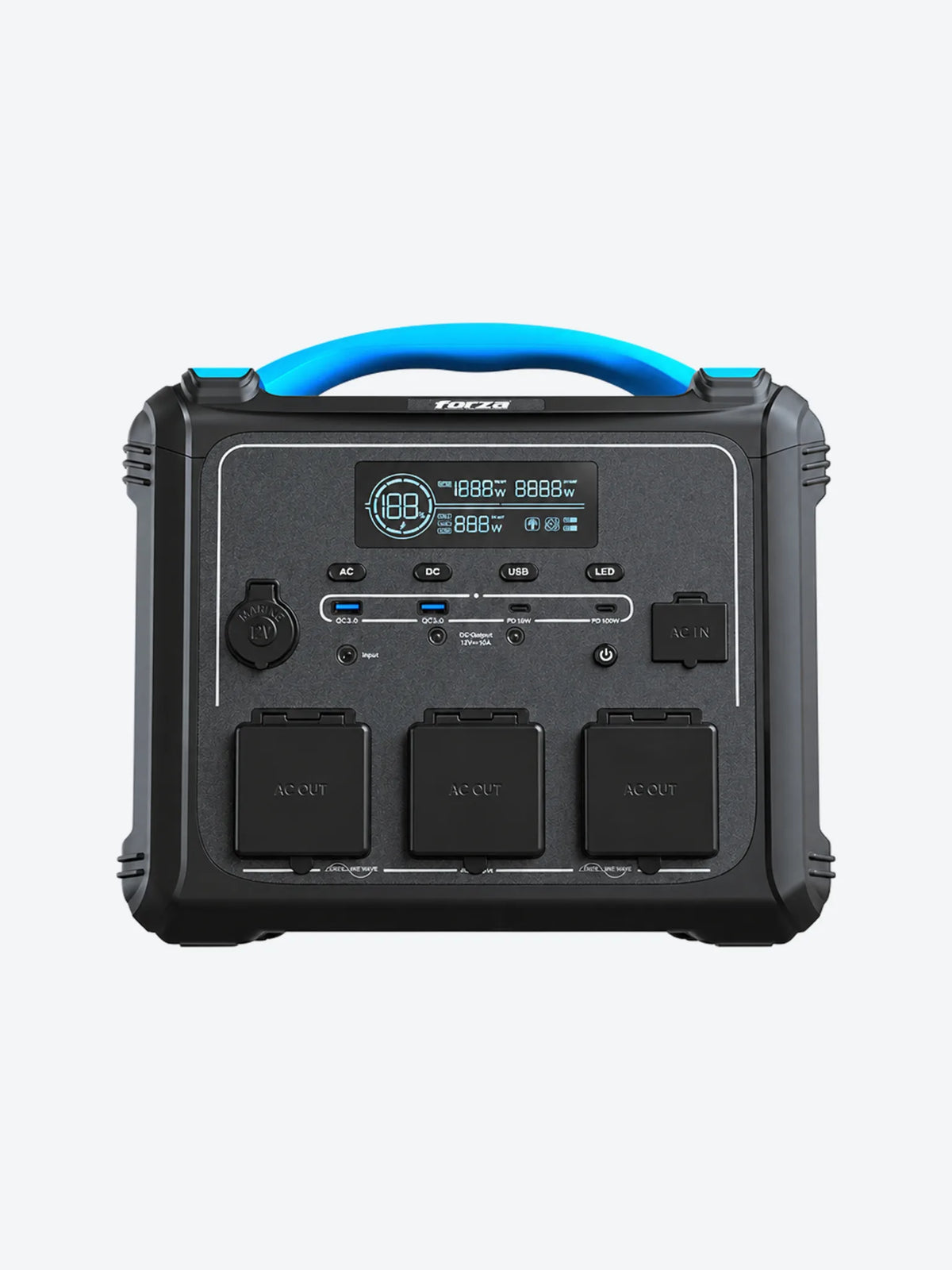 Forza Titan Series - Battery backup - 1200 Watt - AC 110/120 V - 3AC/8DC 3.75V LiMnFePO4-1