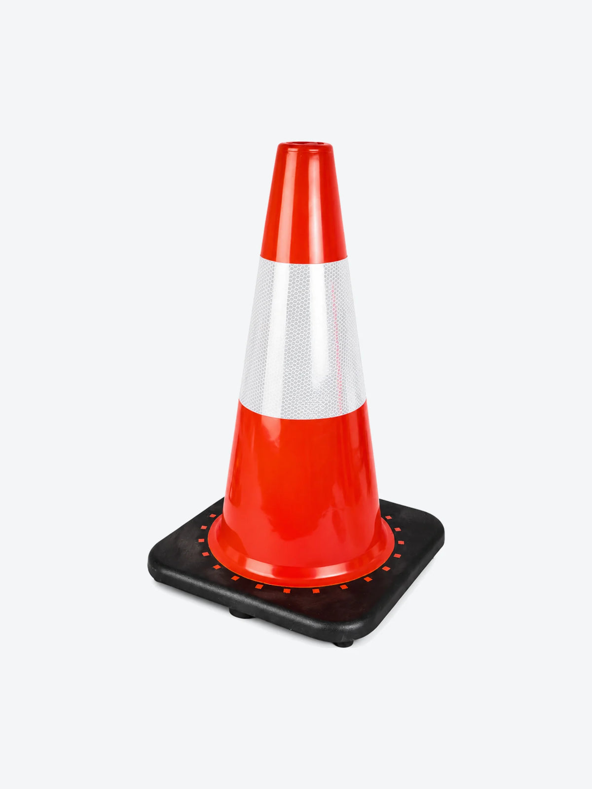 CONO DE SEGURIDAD, ALTO 45.7CM, CON CINTA REFLECTIVO, PESO 2-1