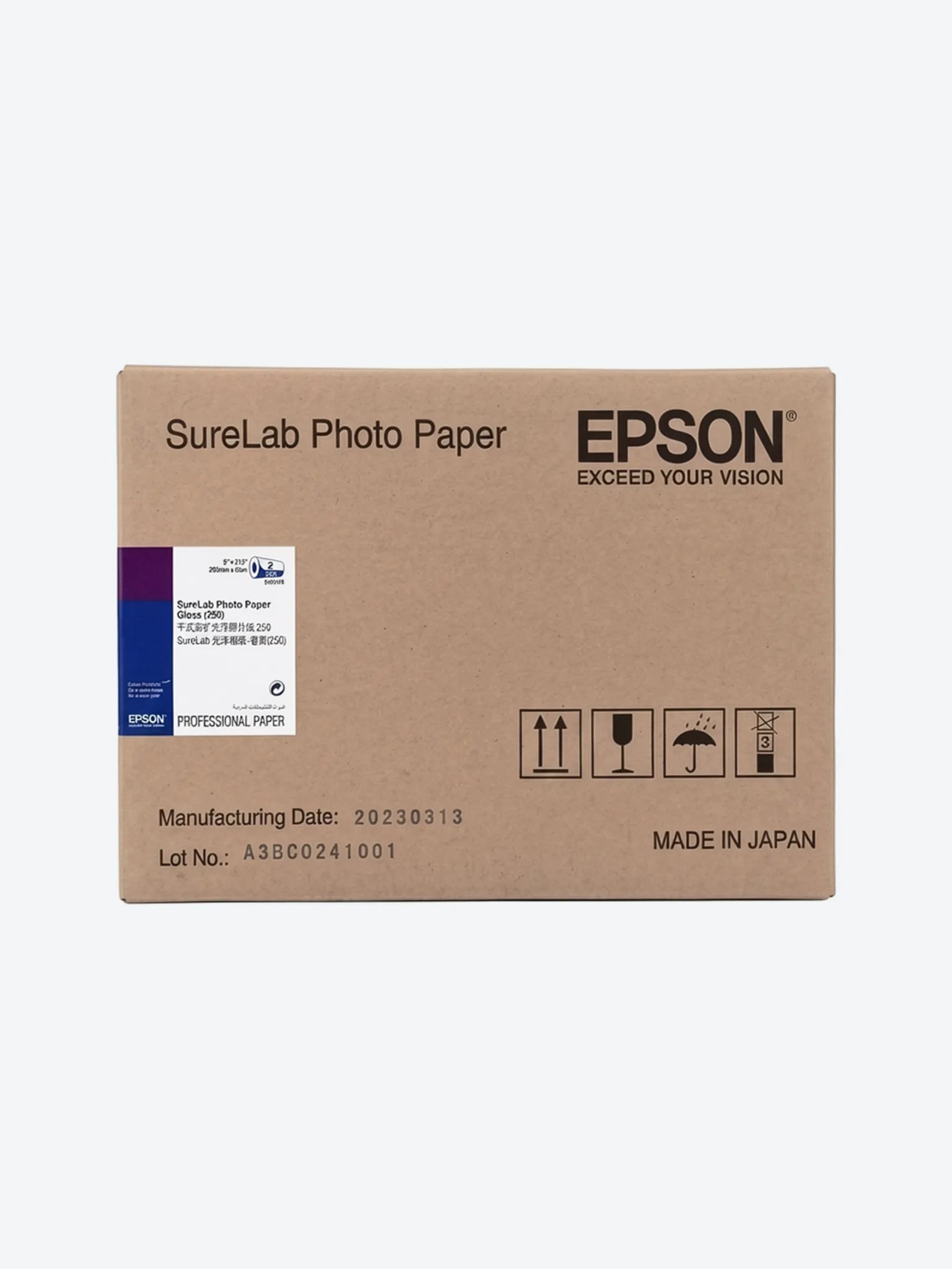 SURELAB PAPER (250) GLOSS 8"X213' 2rls-1