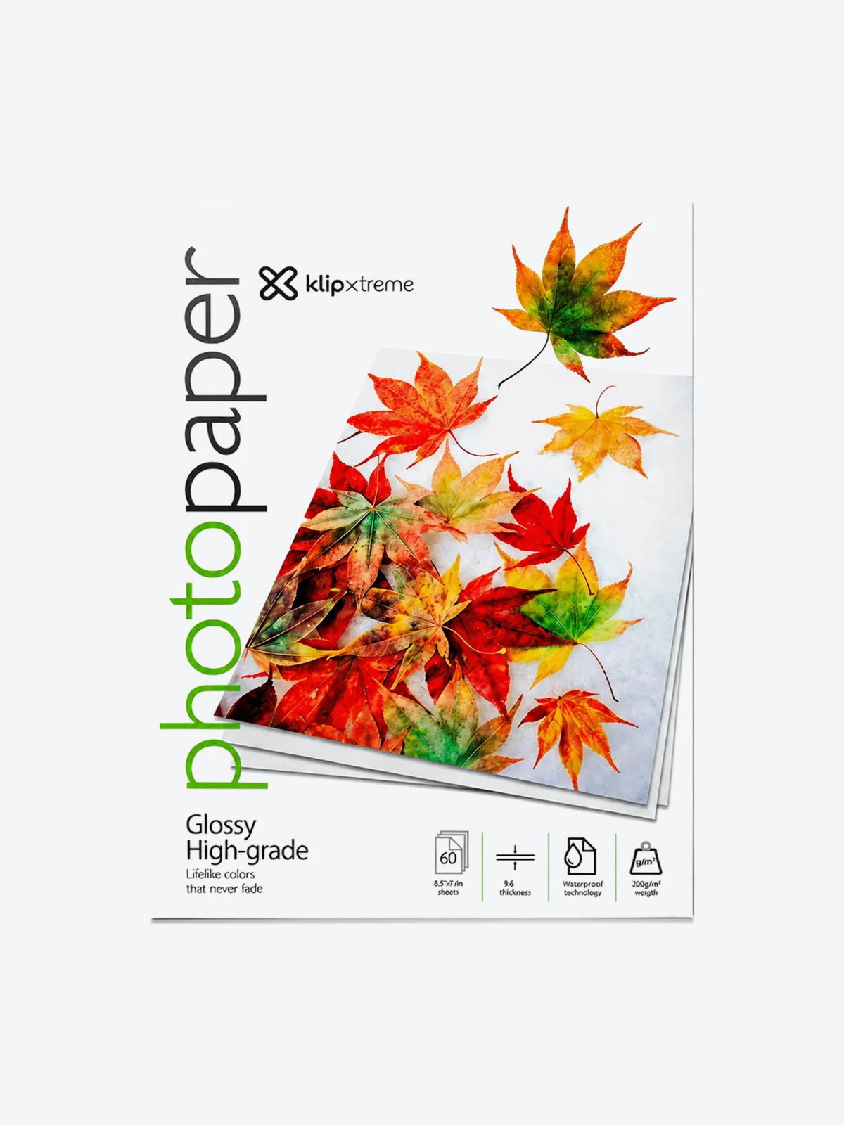 Klip Xtreme KPG-160 - Brillante - ANSI A (Letter) (216 x 279 mm) - 200 g/m² - 60 hoja(s) papel fotográfico brillante-1