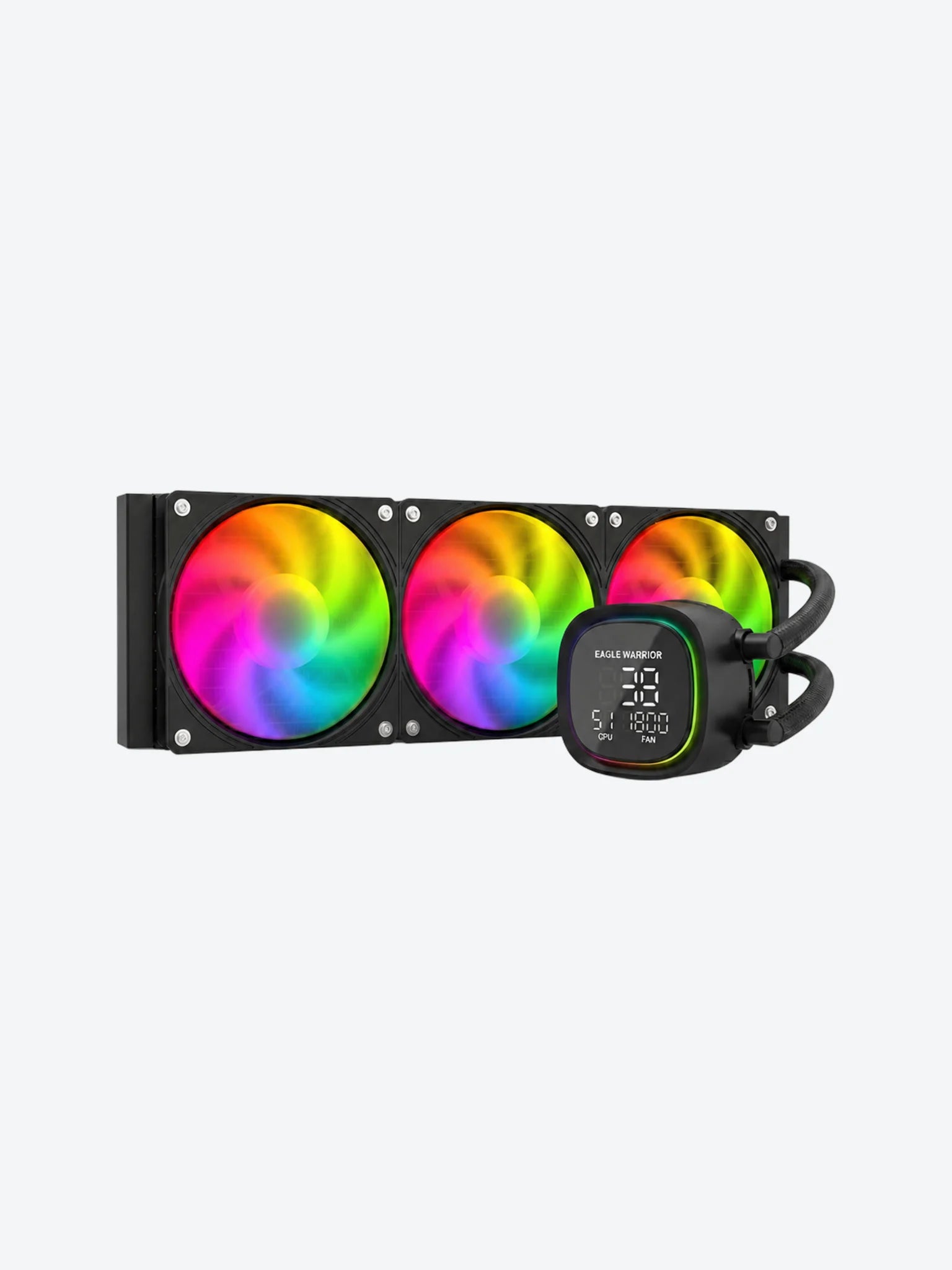 ENFRIAMIENTO LIQUIDO RGB EAGLE WARRIOR FROSTBITE HL360 FCFWT392001C AIO 3X120MM 4 PIN PWM LGA115X/17