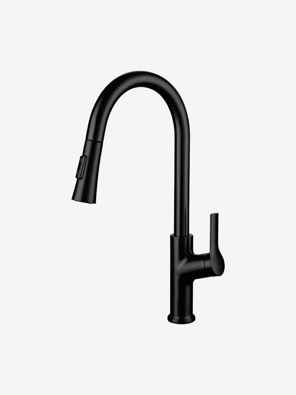 GRIFO PARA COCINA MONOMANDO CUELLO GANSO NEGRO MATE AQUA NUO