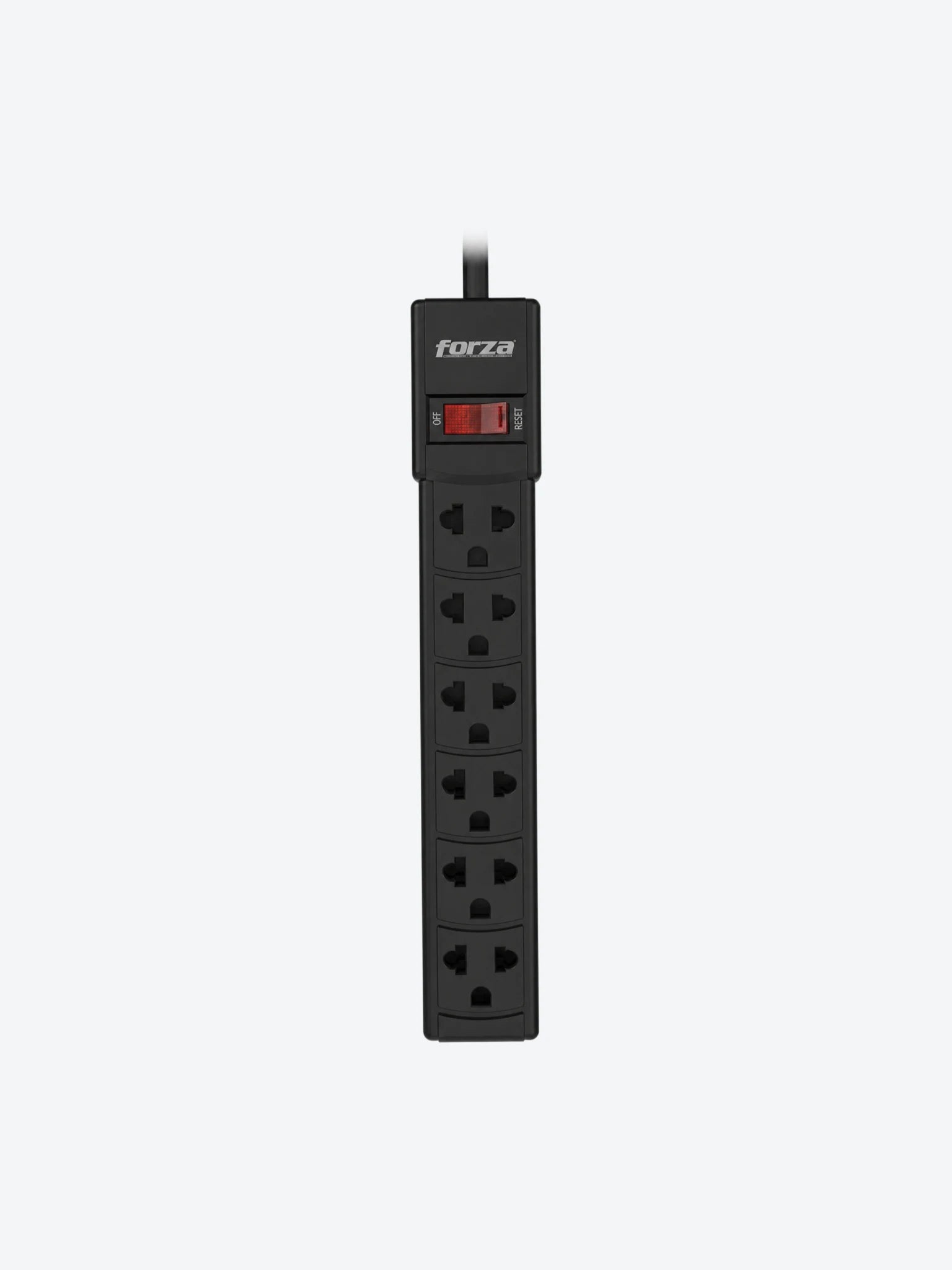 Regleta Electrica Forza PS-001B CA 120-220V 6 Conectores Color Negro-1