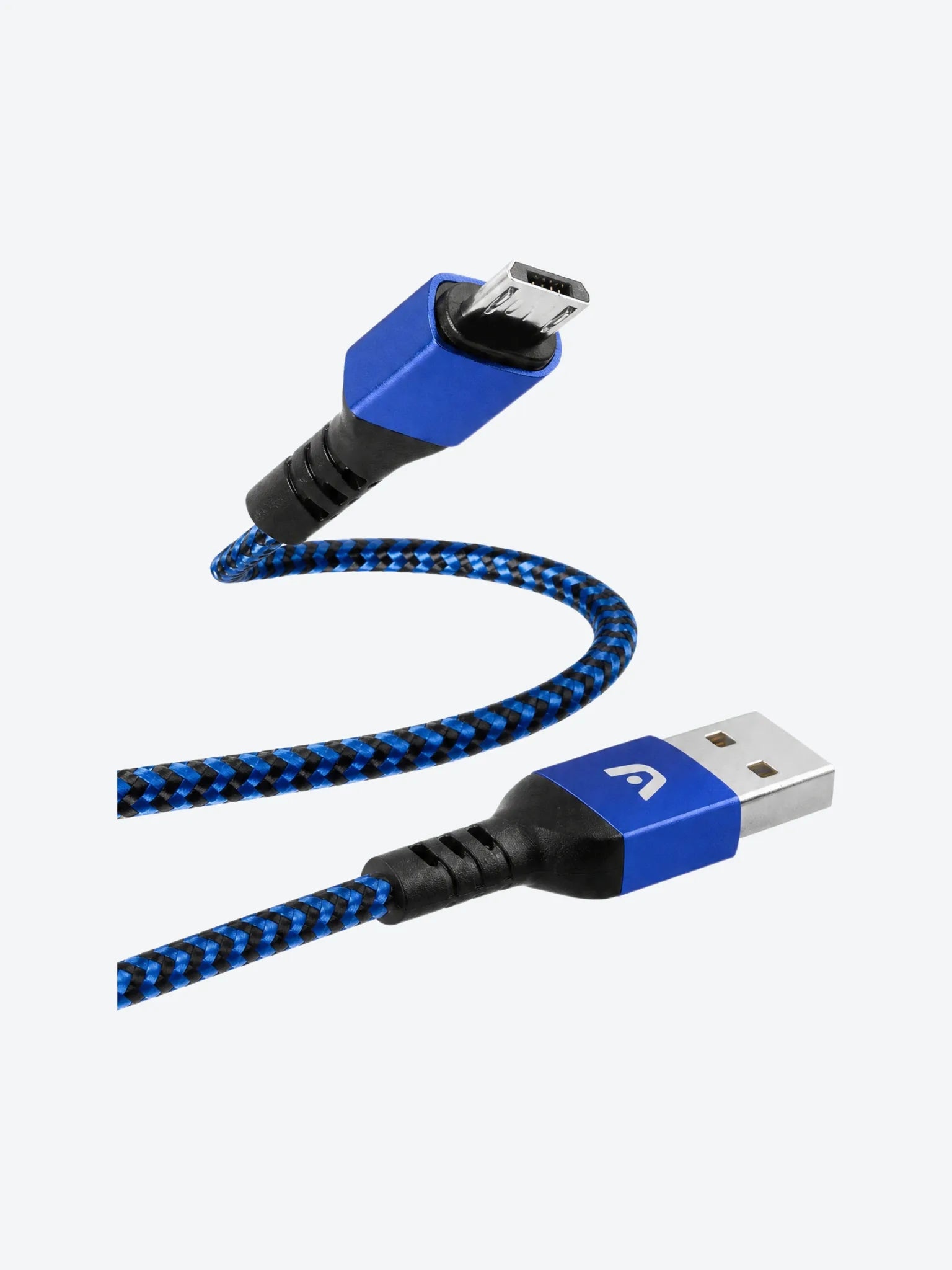 Cable Argom ARG-CB-0021BL Micro USB a USB 2.0 Nylon Trenzado 1.8mts Color Azul