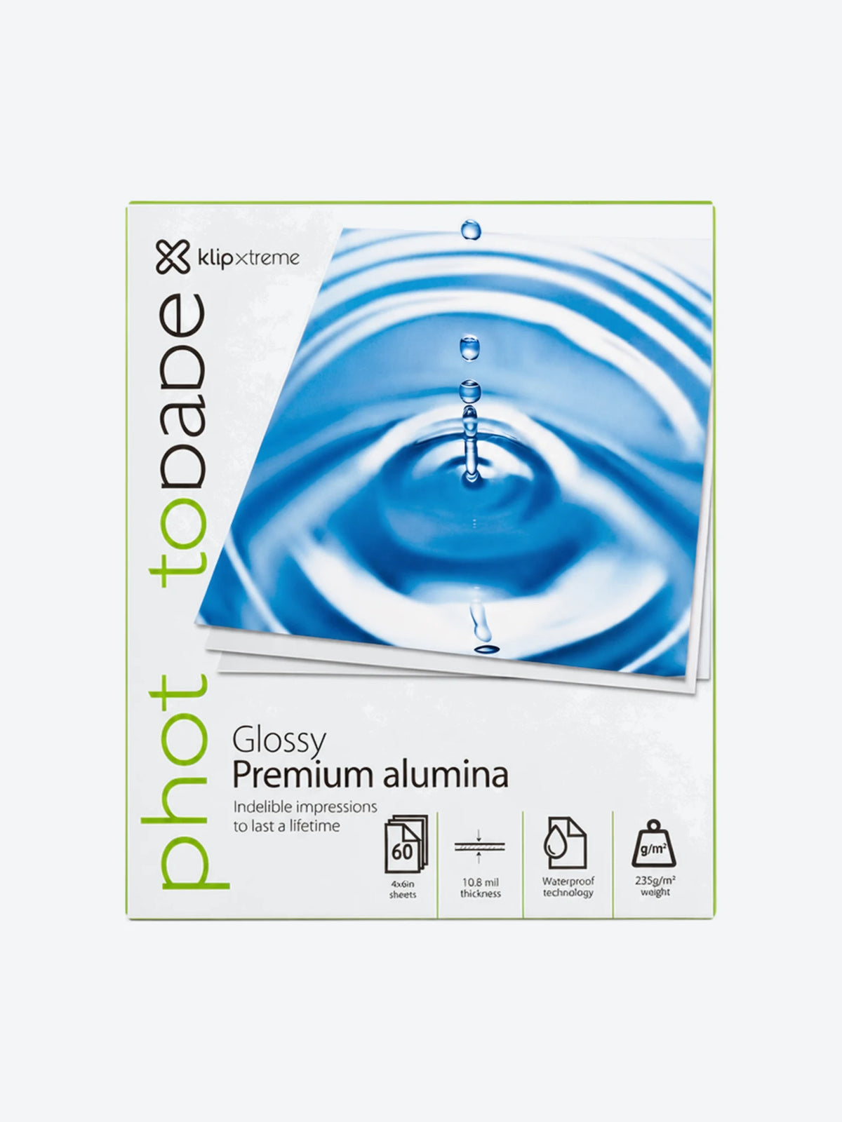 Klip Xtreme Premium KPA-460 - Alumina Waterproof - 4x6 - 235 g/m2 - 60 hoja(s)