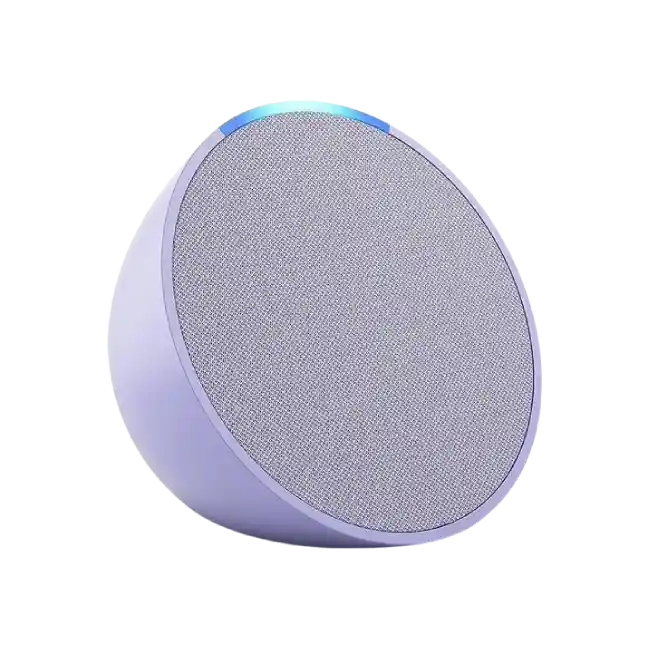 Combo Amazon Bocina Echo Pop Color Lavanda y Smart Plug Para Automatizar el Hogar-3