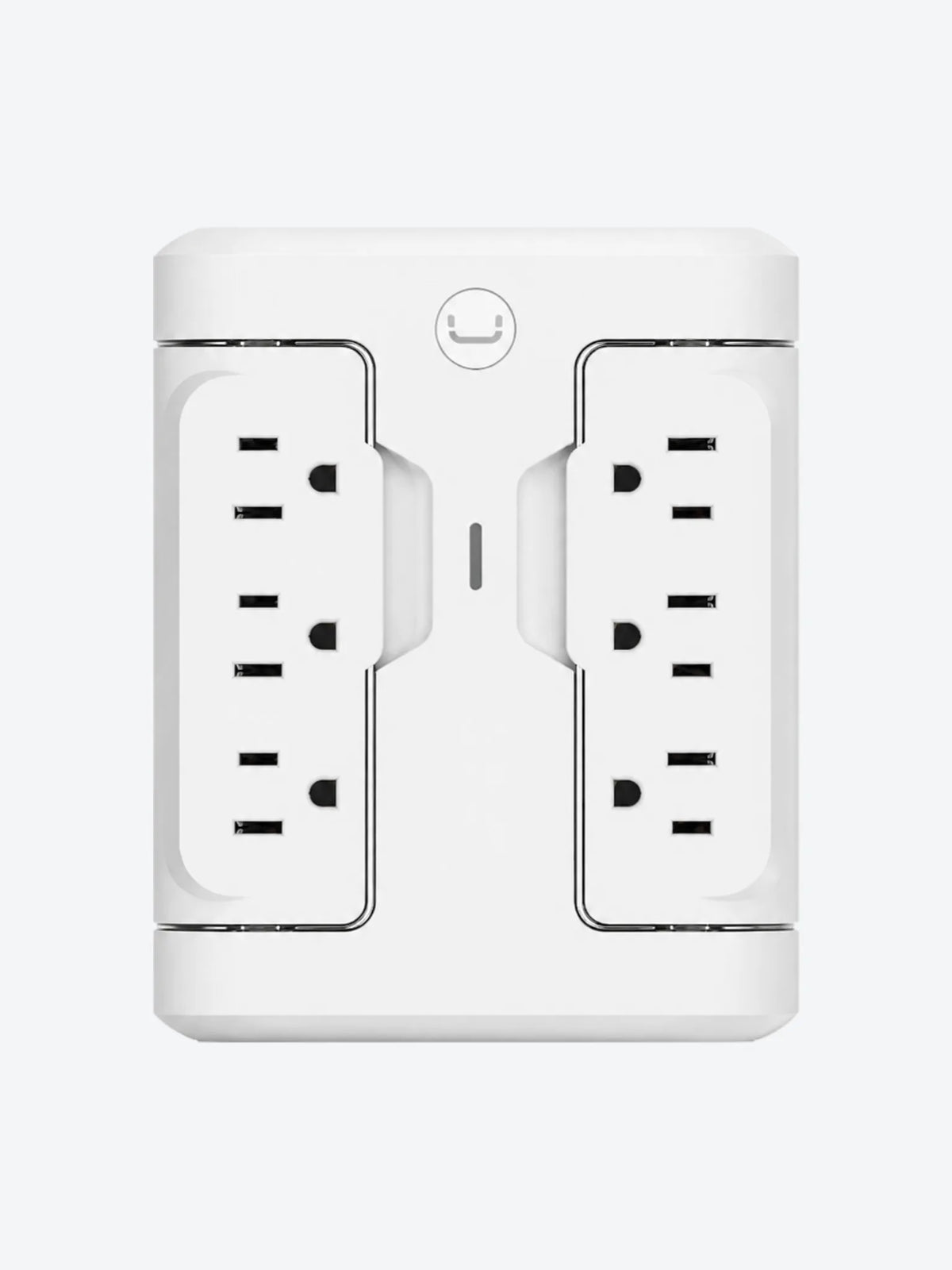 Regleta de pared con protector de sobretensin Unno Tekno PW5086WT PowerPod 6-en-1 giratorio blanco-1