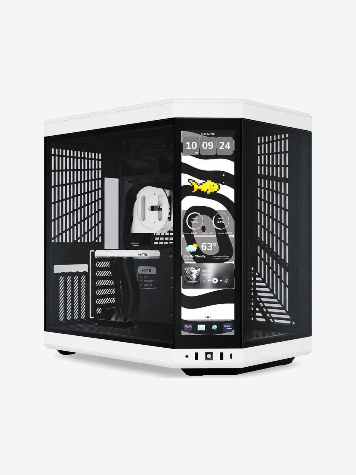 CASE HYTE Y70 TOUCH INFINITE TORRE MEDIA VIDRIO TEMPLADO CON PANTALLA TÁCTIL 14.9" GEN 3 CS-HYTE-Y70TTI-WB-1