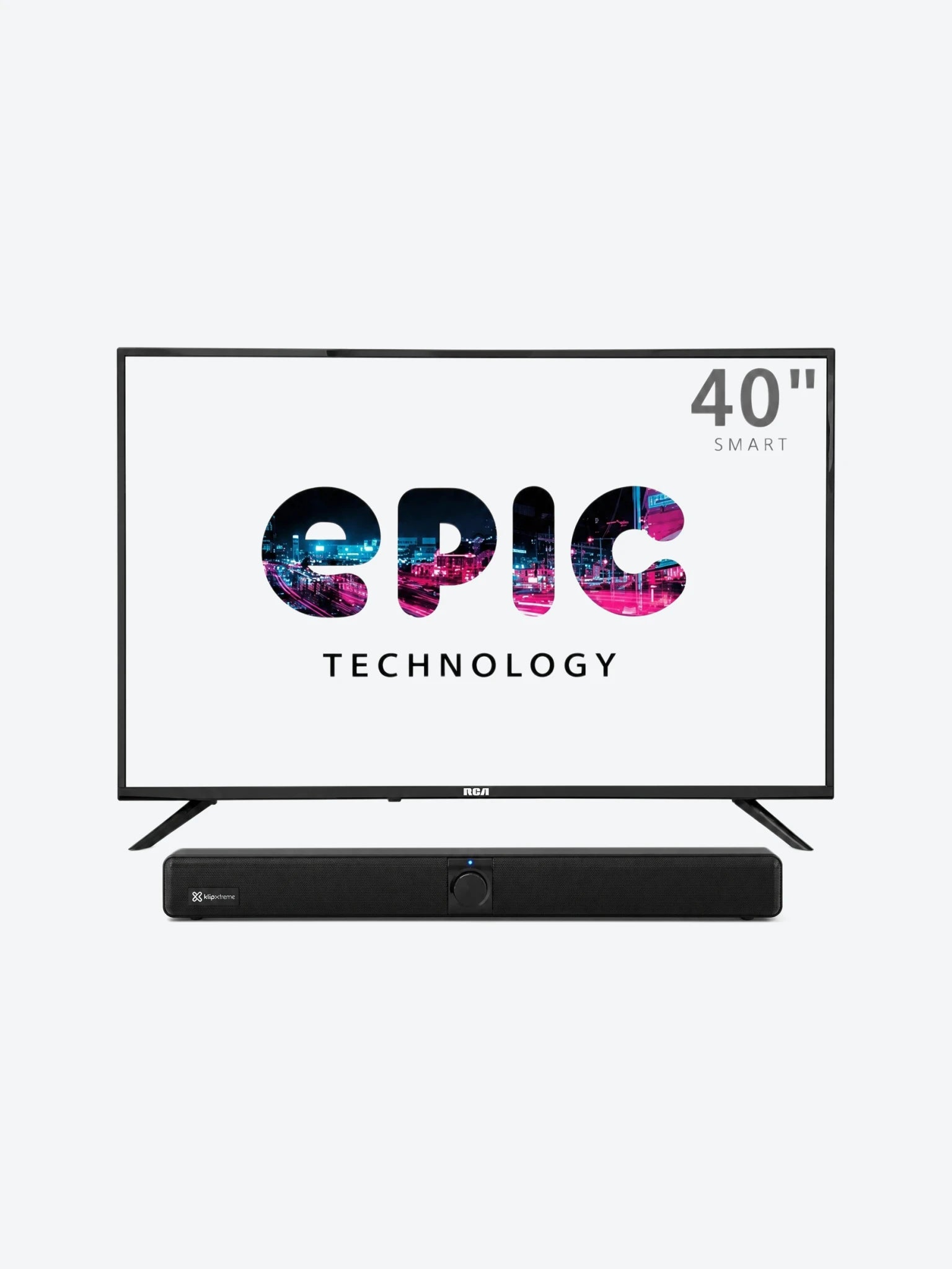 Combo Tv RCA 40" smart+ barra de sonido klip xtreme ksb-210-1